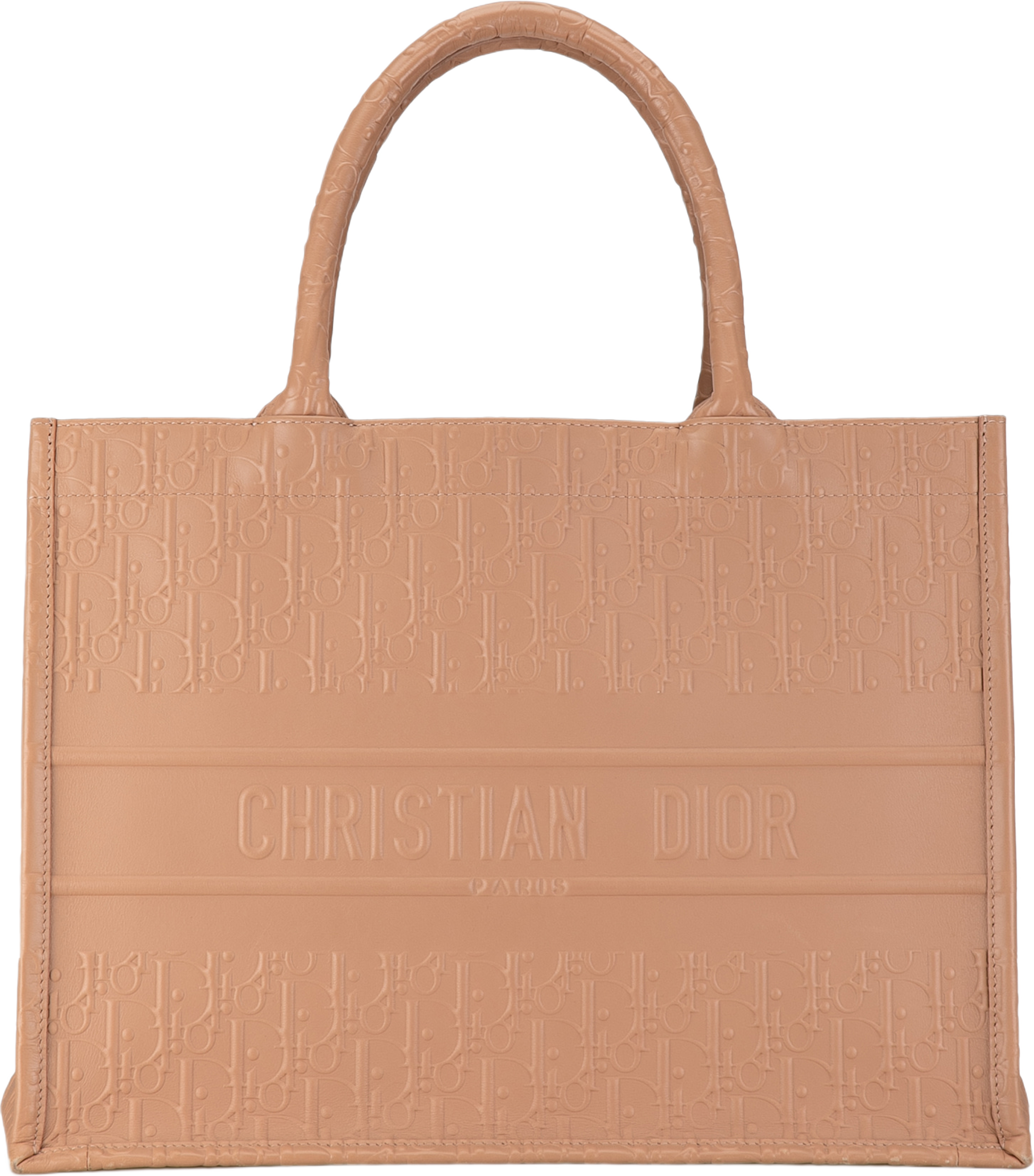 Dior Medium Oblique Embossed Leather Book Tote