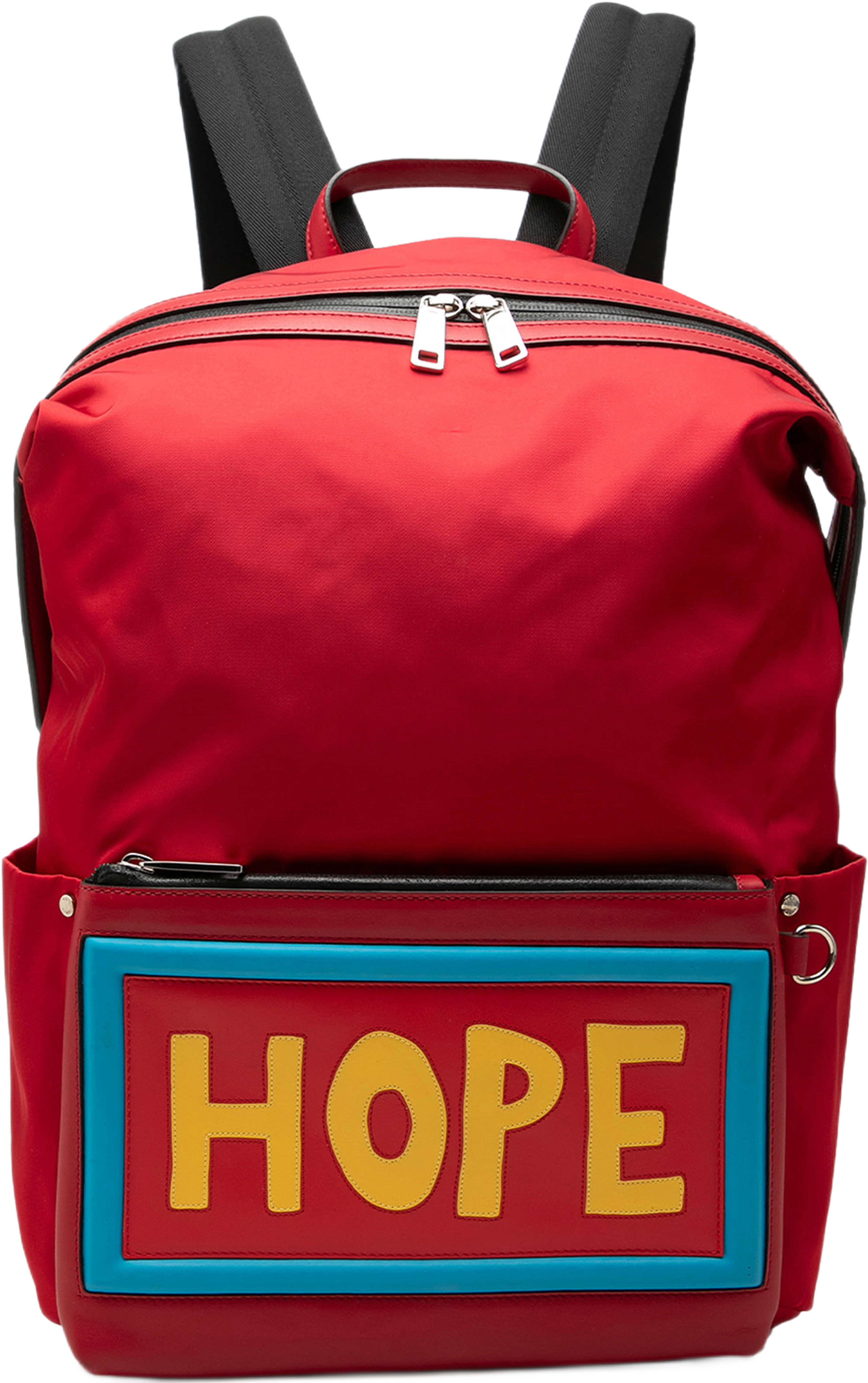 Fendi Nylon Vocabulary Hope Backpack, från Luxclusif, i färgen röd. Klicka för att öppna bilden i stort format
