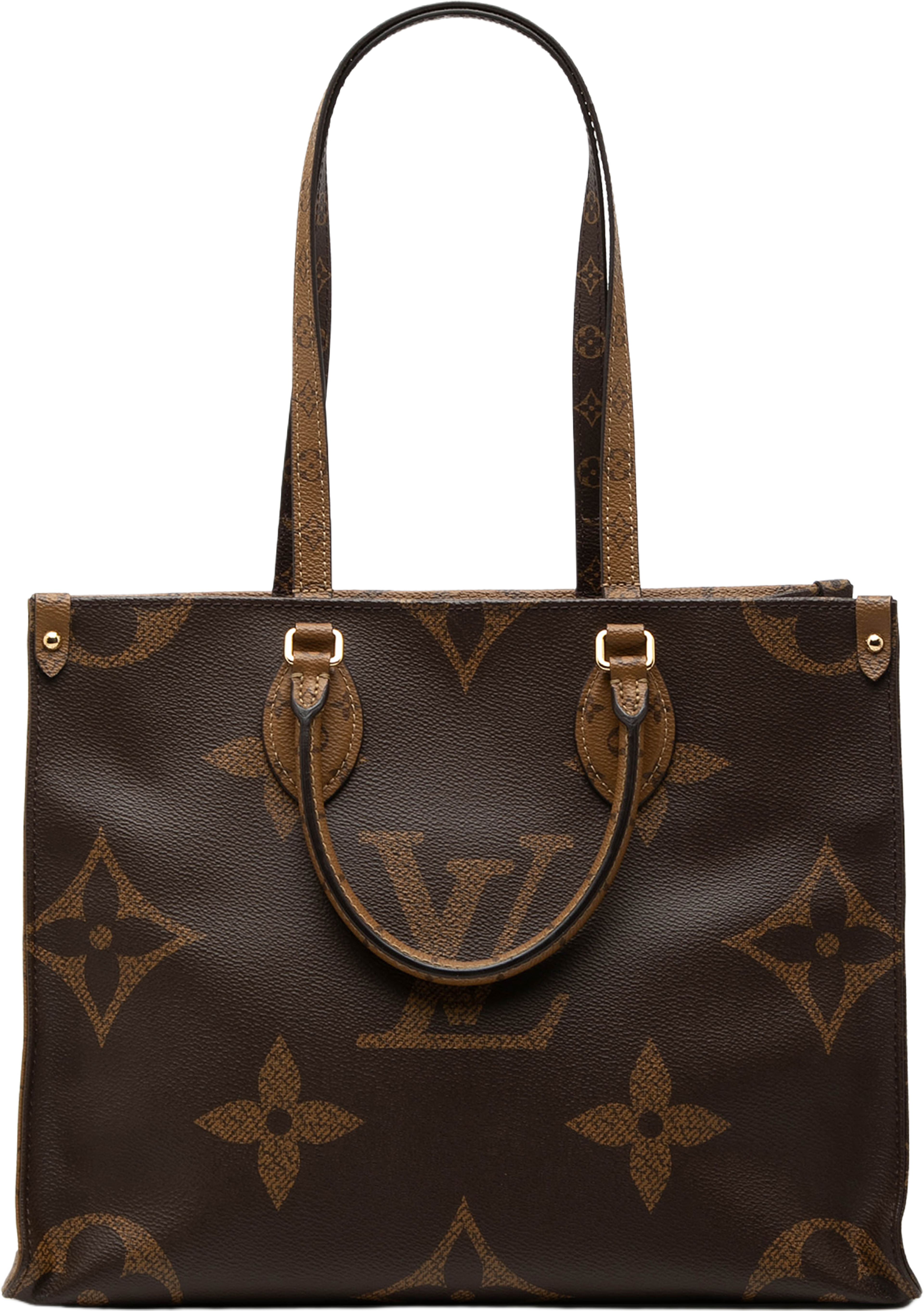 Louis Vuitton Monogram Reverse Giant Onthego Mm, från Luxclusif, i färgen brown. Klicka för att öppna bilden i stort format