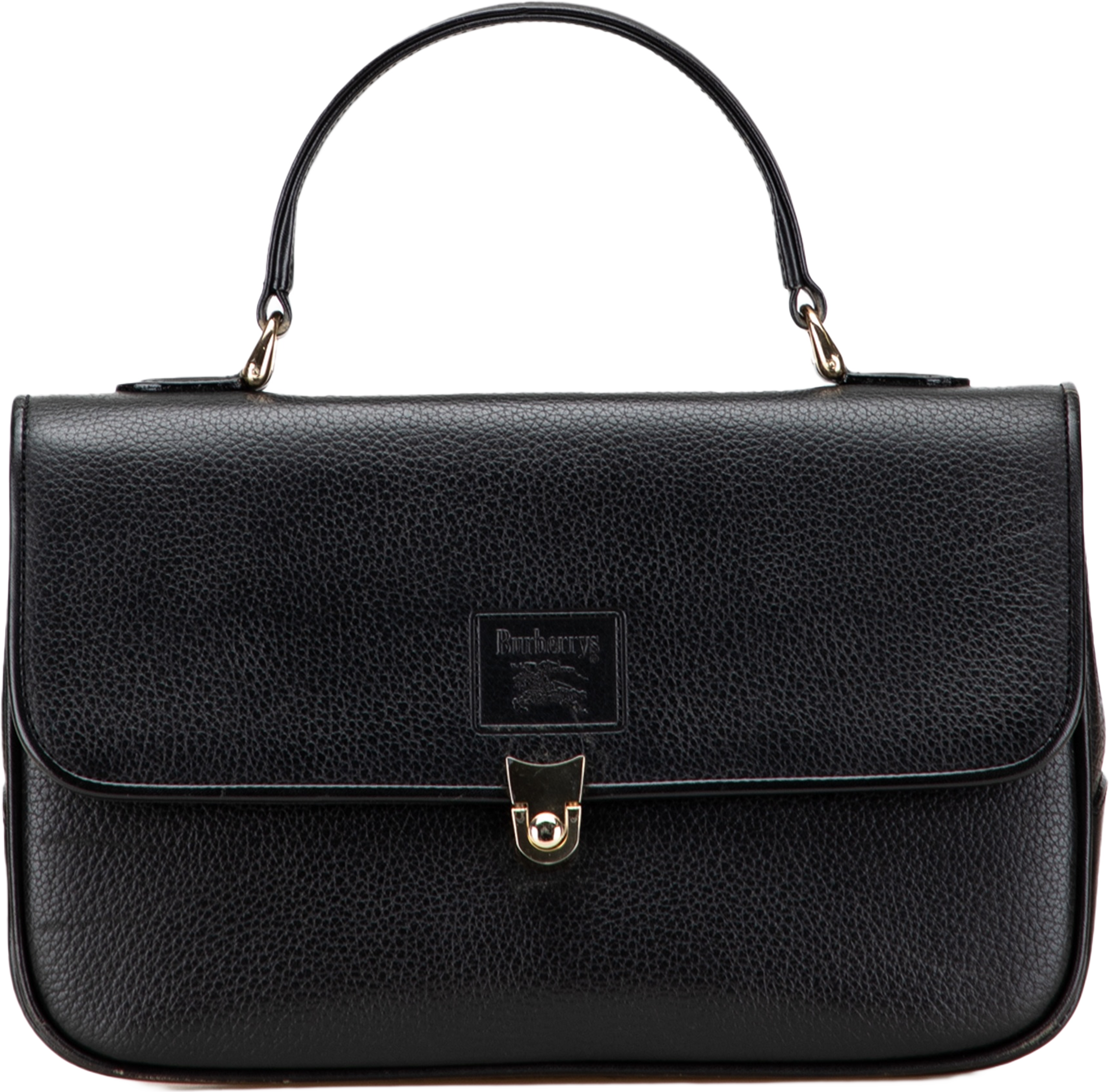 Burberry Leather Handbag, från Luxclusif, i färgen black. Klicka för att öppna bilden i stort format