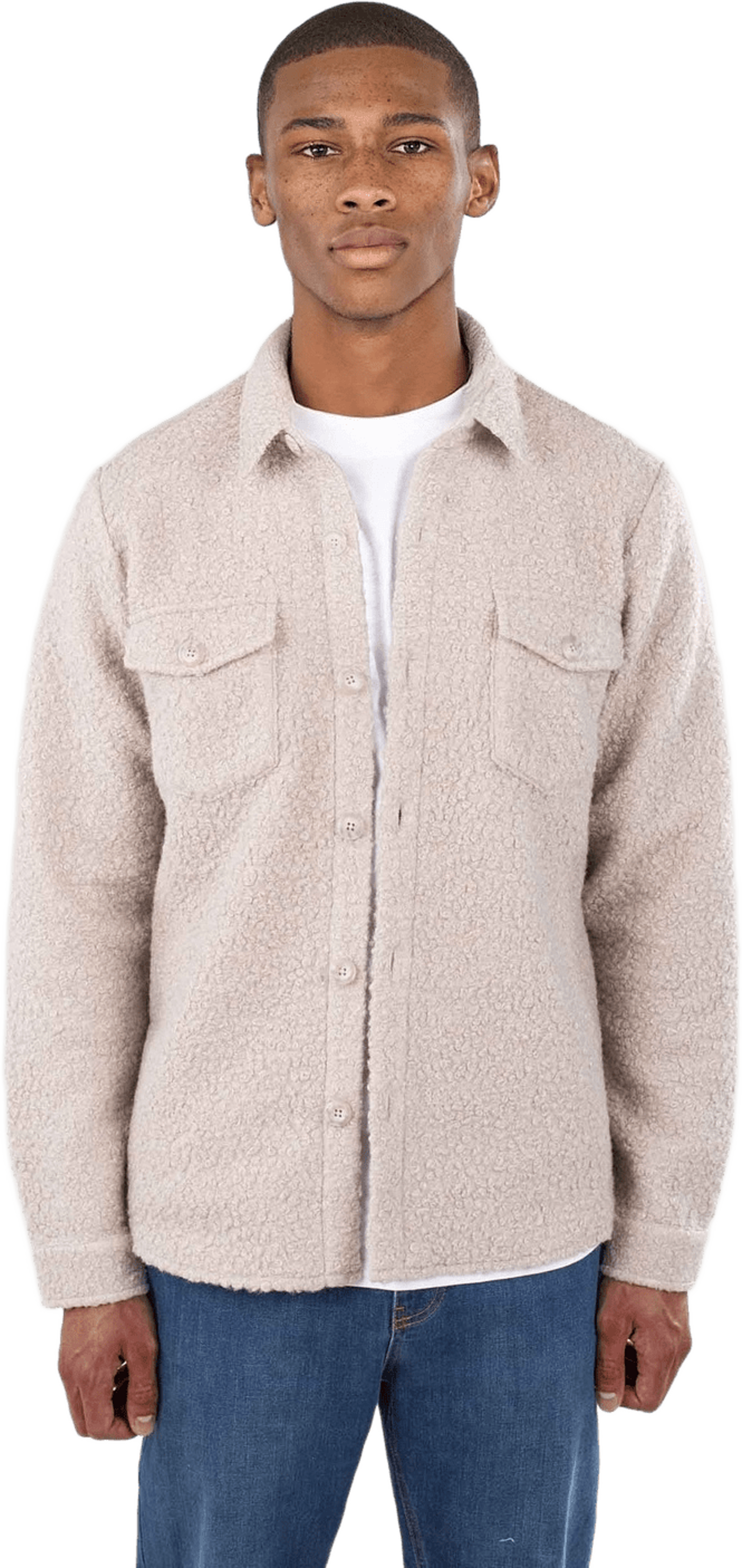 Dani Boucle Overshirt - Beige