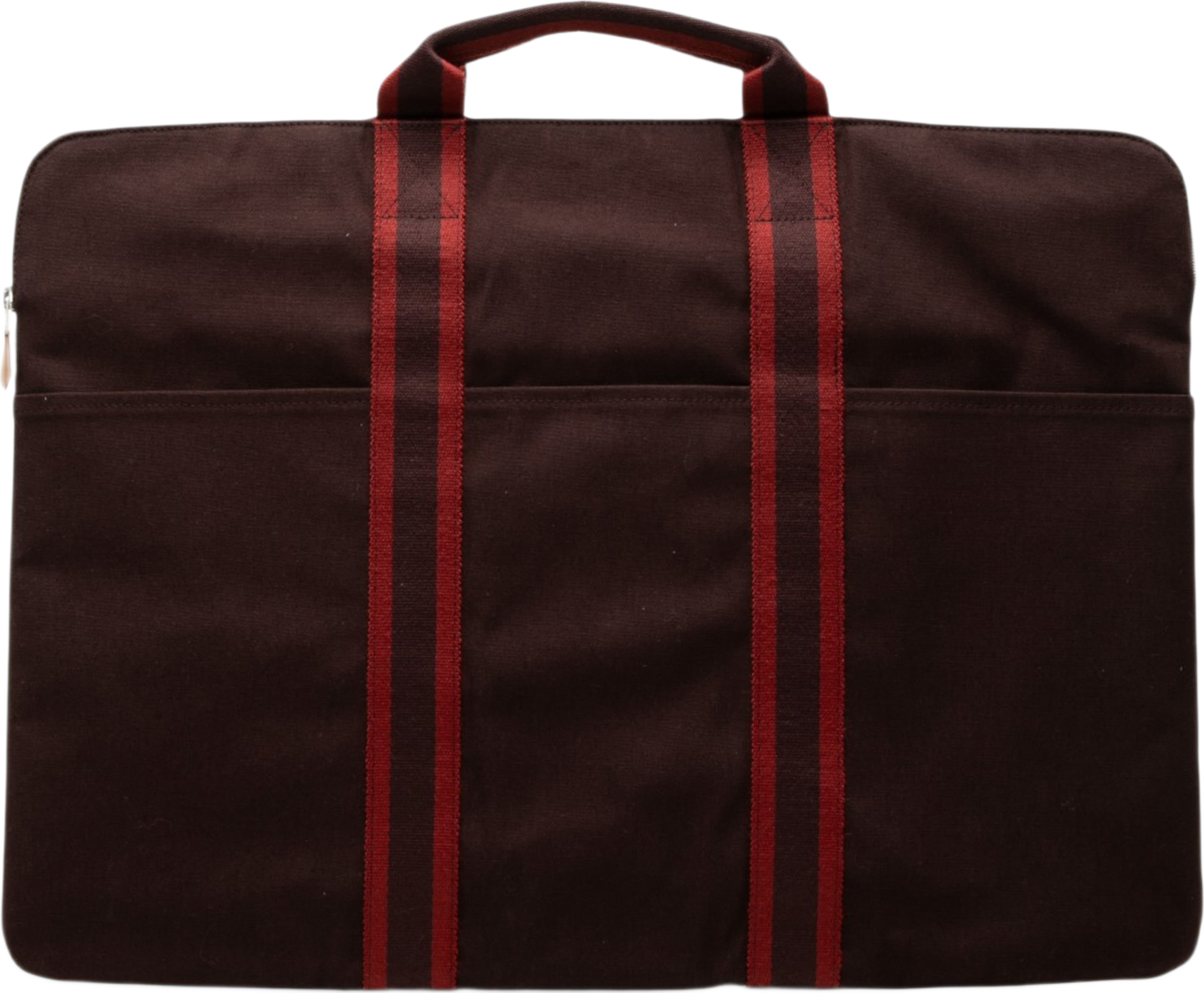 Hermès Toile Fourre Tout Porte Documents, från Luxclusif, i färgen röd. Klicka för att öppna bilden i stort format