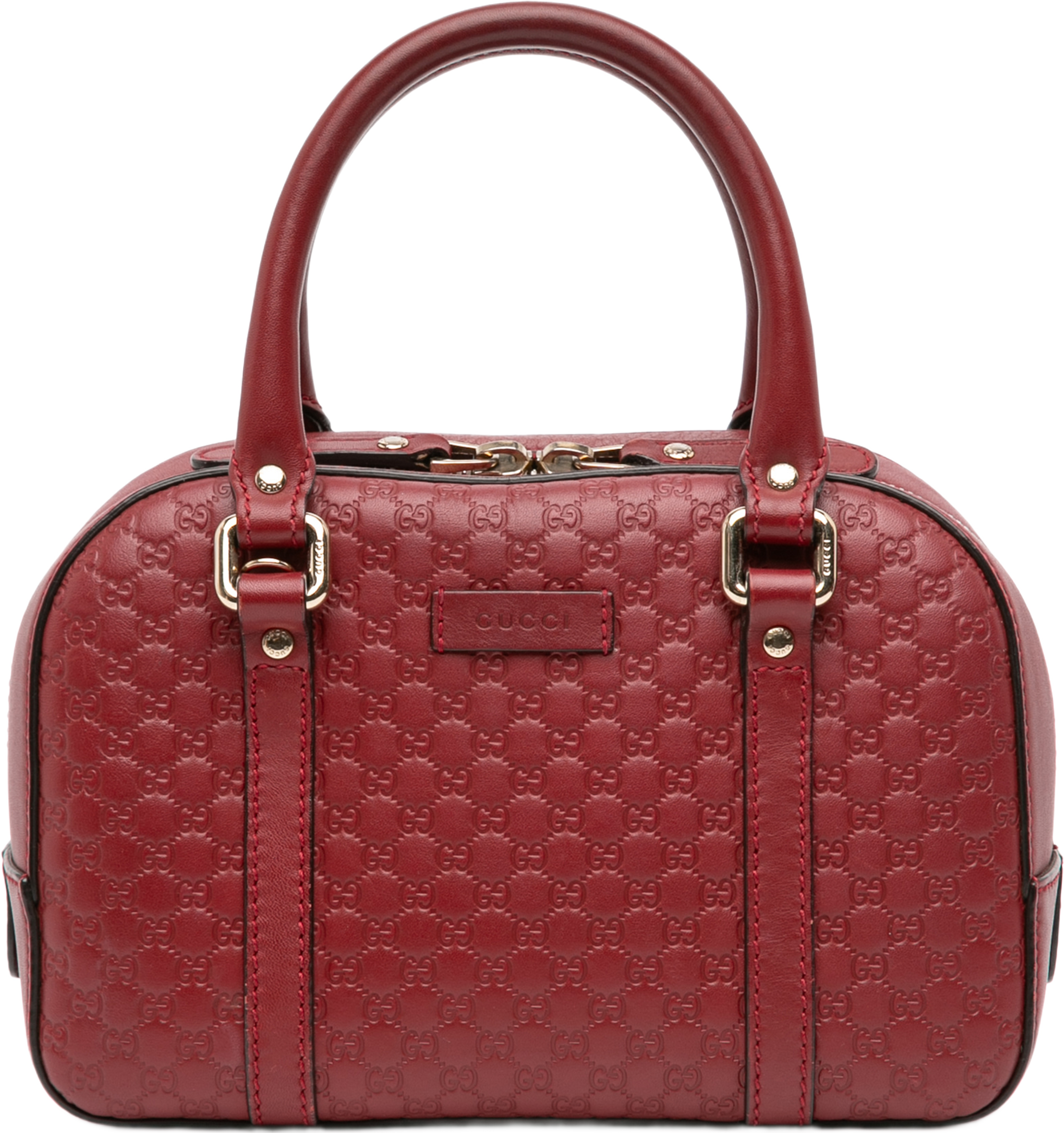 Gucci Small Microguccissima Bree Satchel, från Luxclusif, i färgen red. Klicka för att öppna bilden i stort format