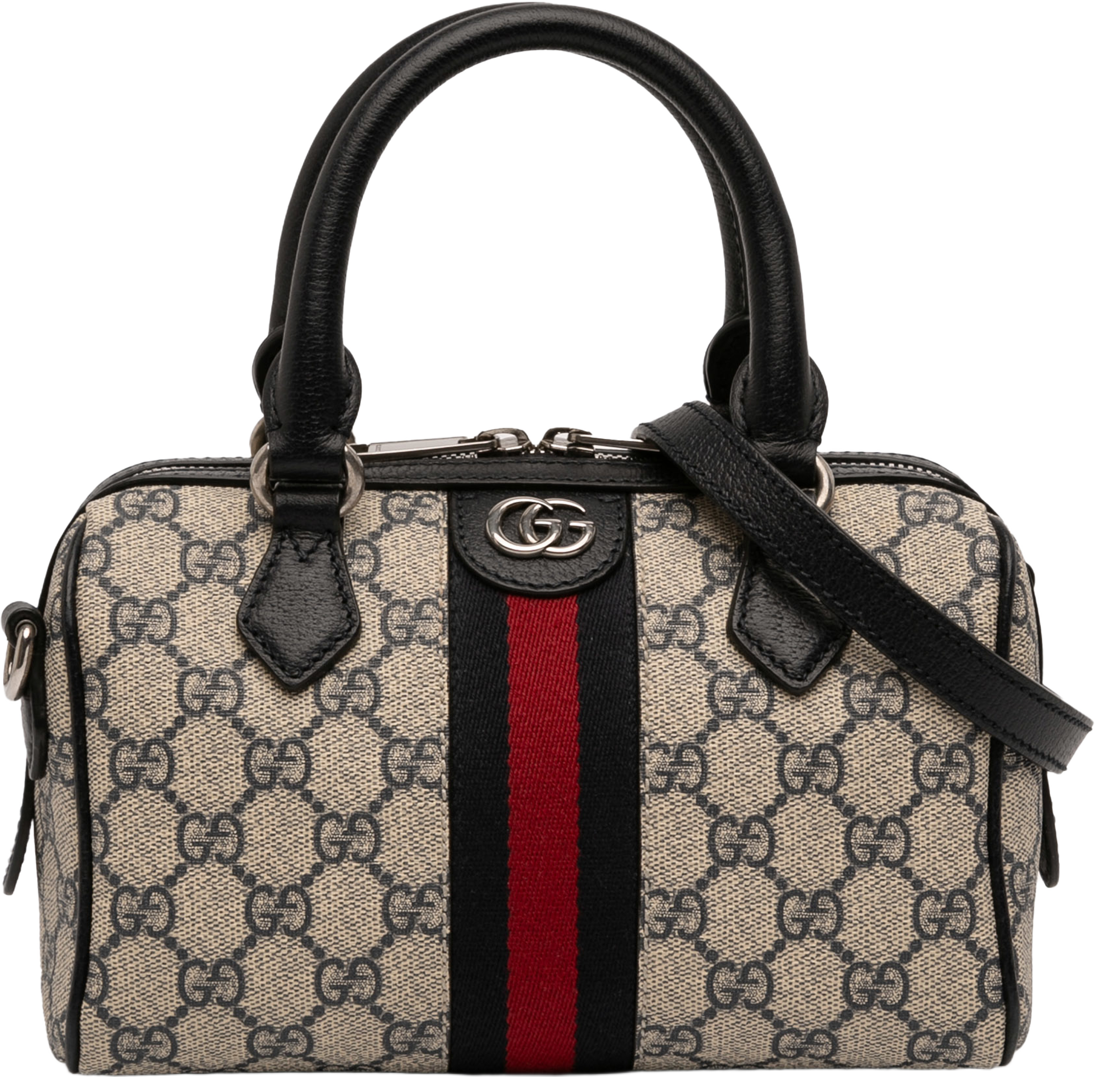 Gucci Mini Gg Supreme Ophidia Web Satchel, från Luxclusif, i färgen beige. Klicka för att öppna bilden i stort format