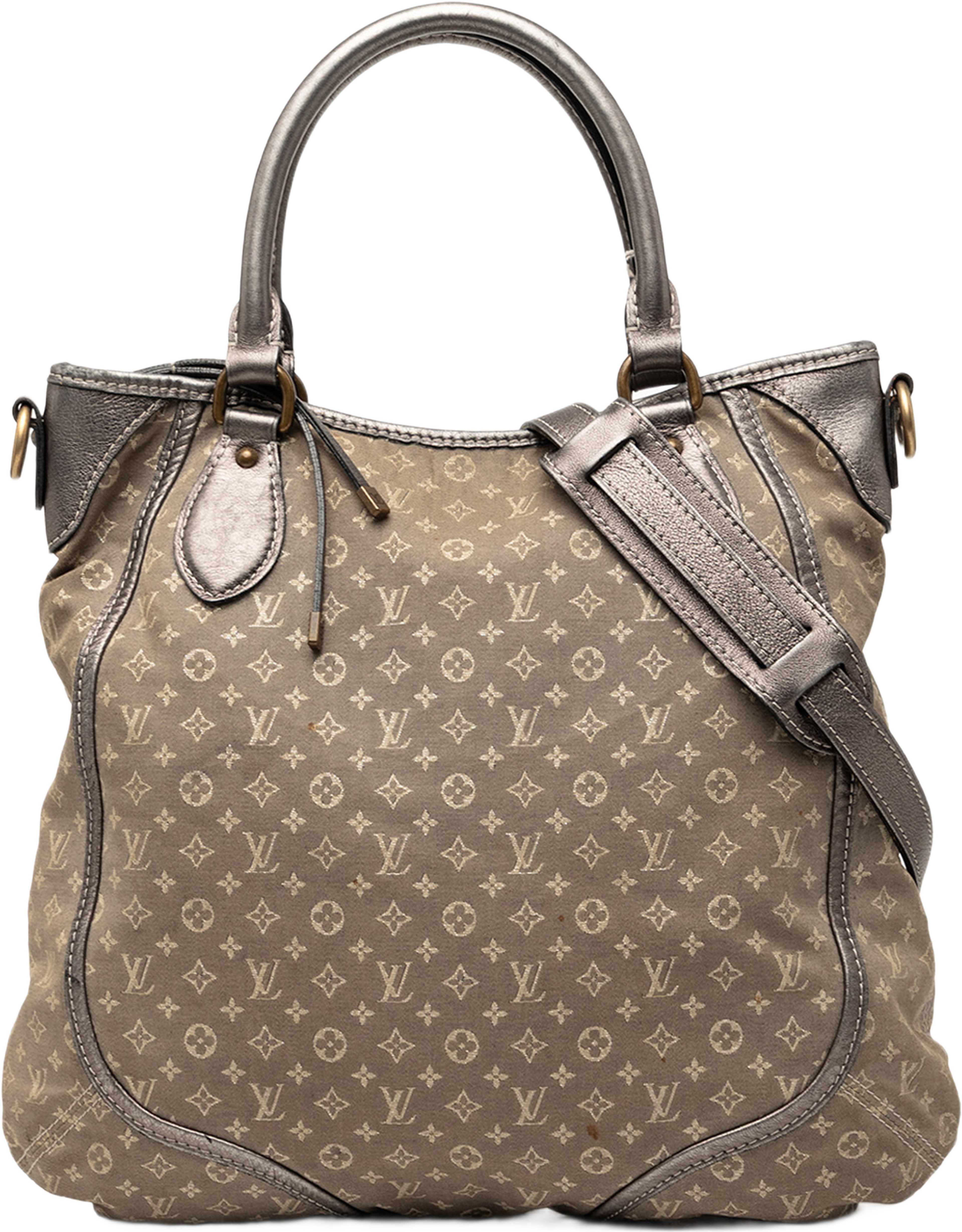 Louis Vuitton Monogram Mini Lin Angele, från Luxclusif, i färgen grå. Klicka för att öppna bilden i stort format