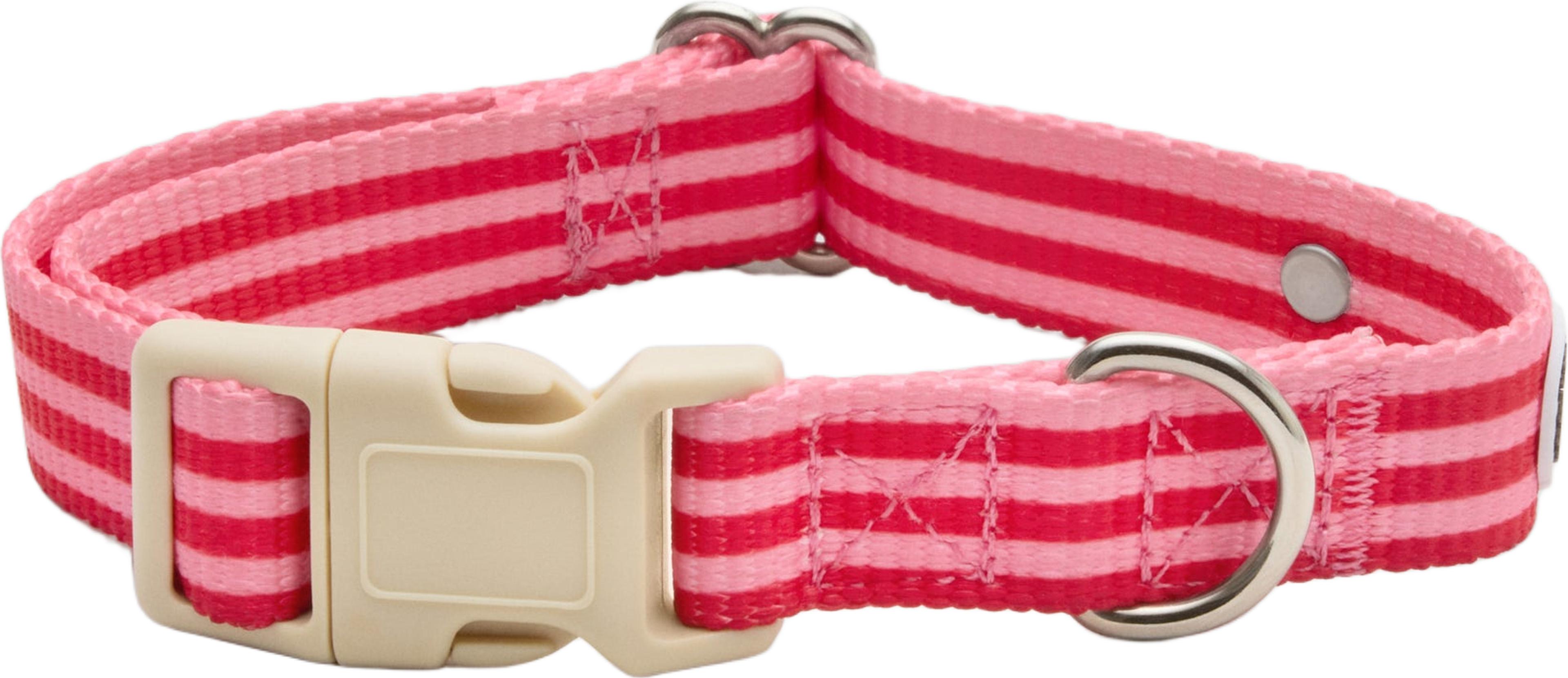 Mosebacke Hundhalsband - Rosa, från Barkalot, i färgen pink & red. Klicka för att öppna bilden i stort format