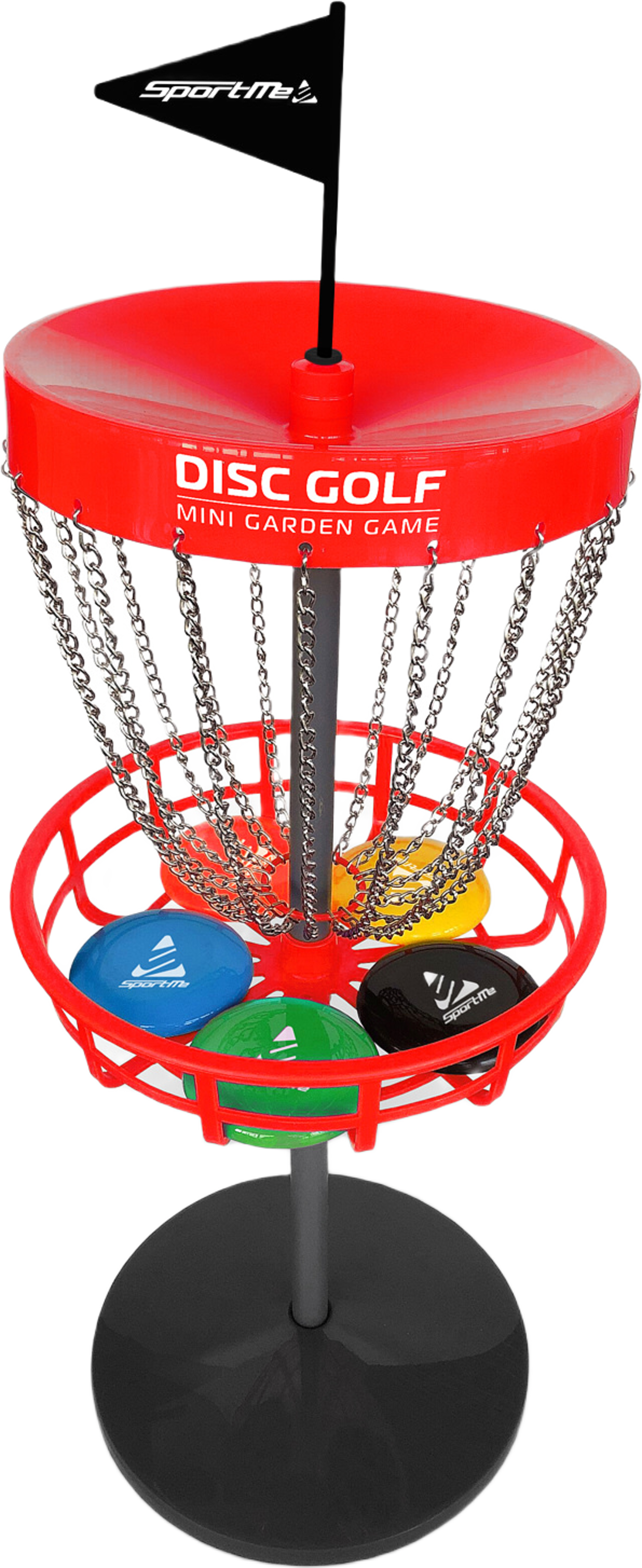 Discgolf Set Med Korg, från Sportme, i färgen röd. Klicka för att öppna bilden i stort format