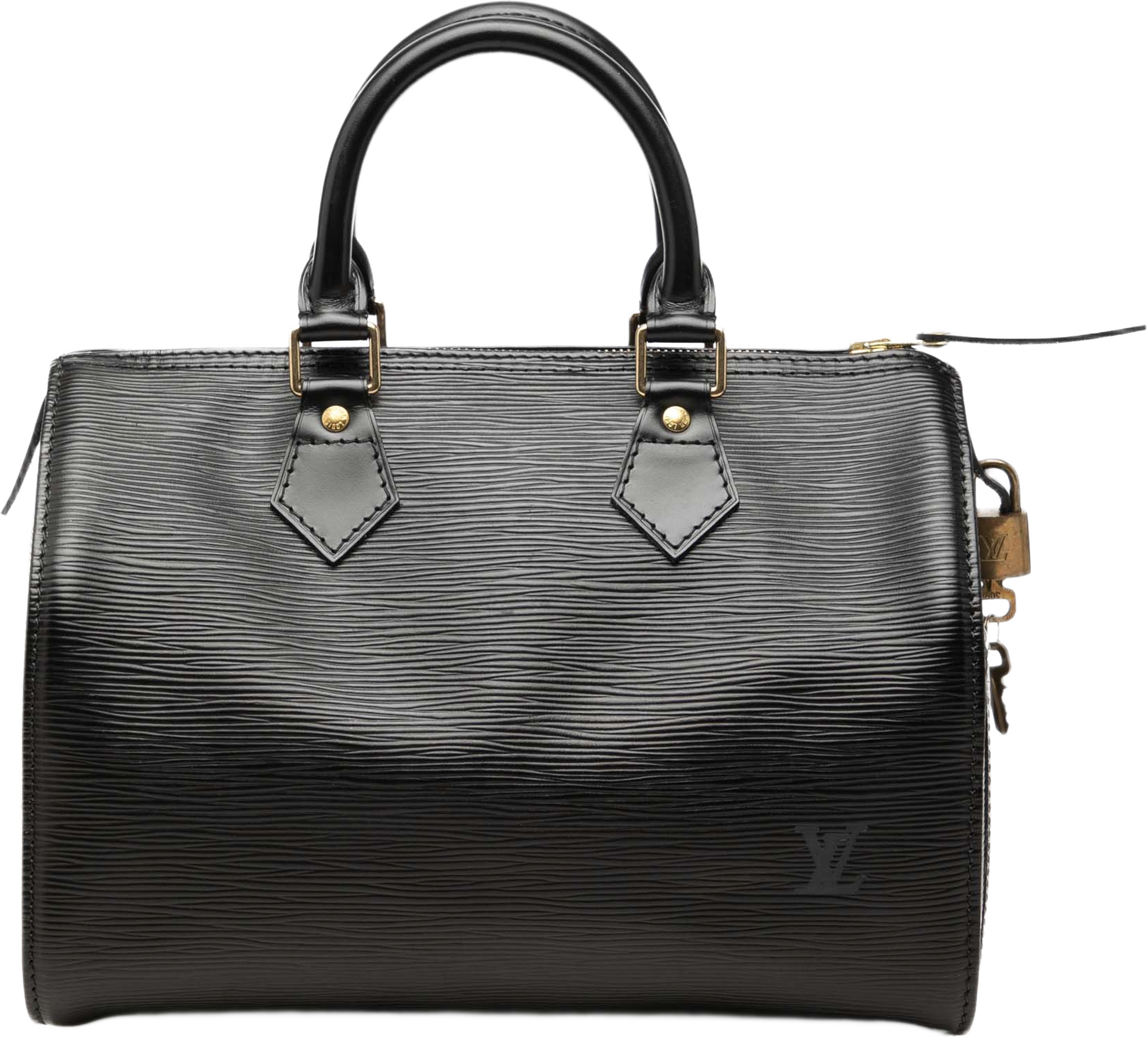 Louis Vuitton Epi Speedy 25, från Luxclusif, i färgen svart. Klicka för att öppna bilden i stort format