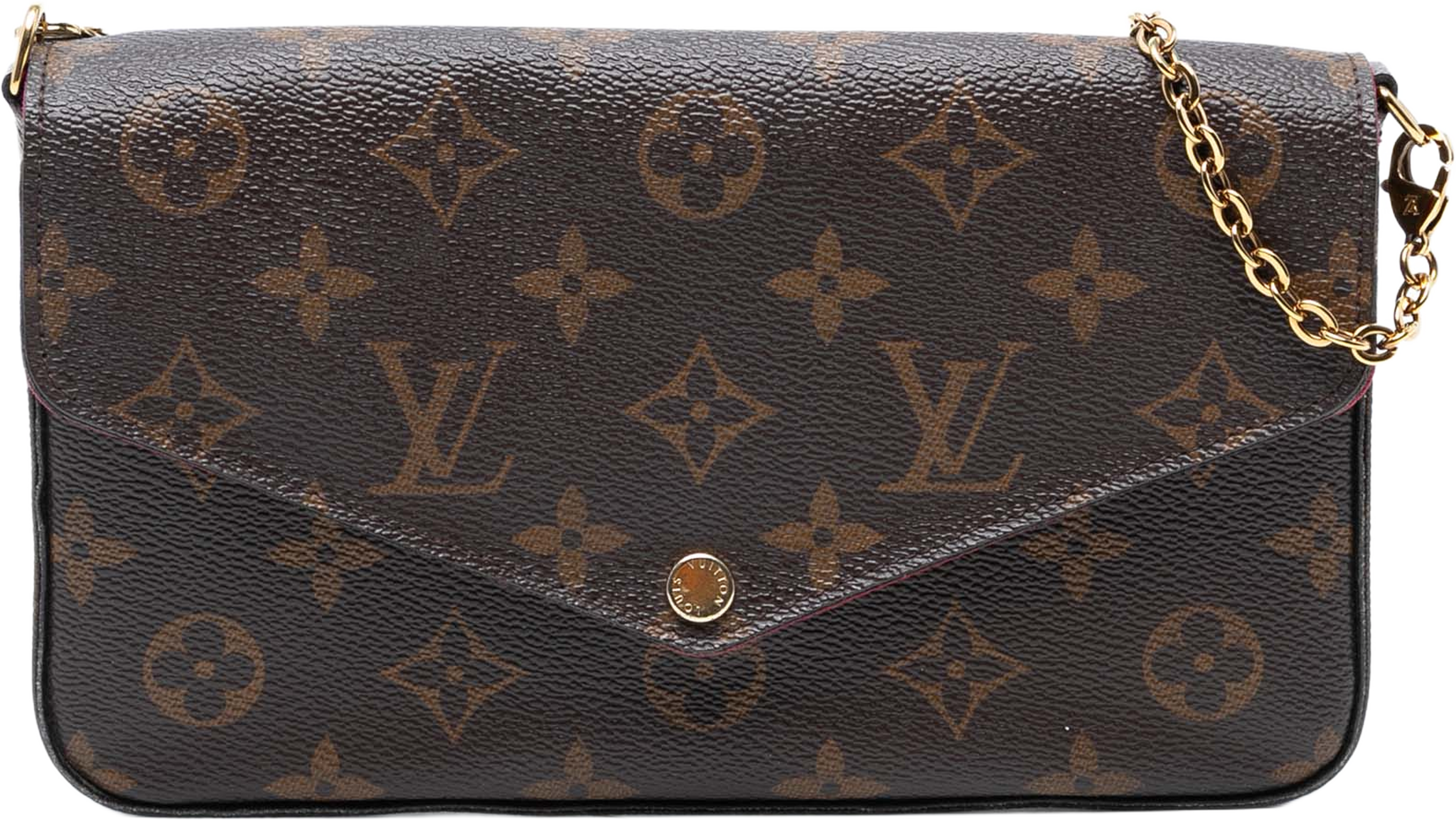 Louis Vuitton Monogram Pochette Felicie, från Luxclusif, i färgen brown. Klicka för att öppna bilden i stort format