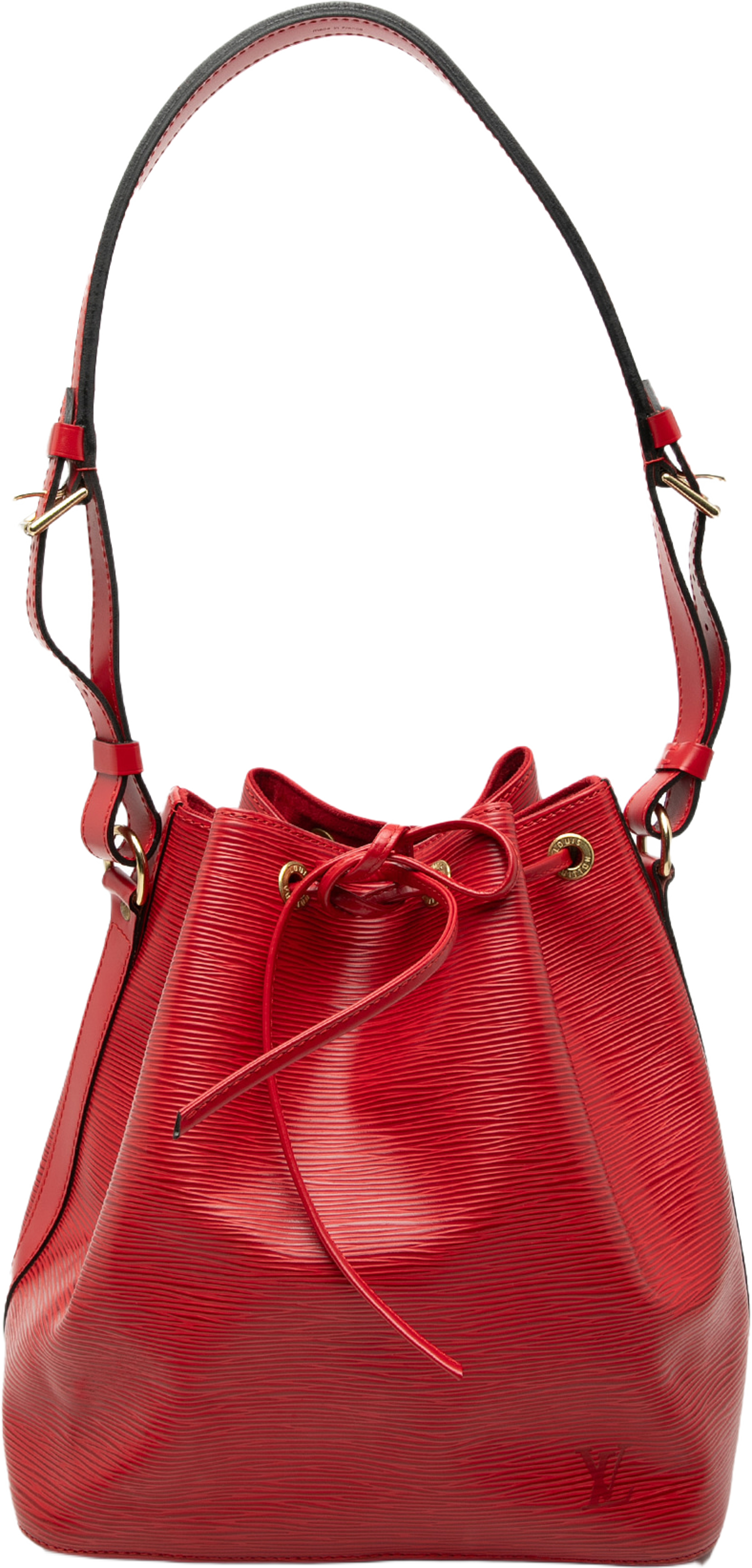 Louis Vuitton Epi Petit Noe, från Luxclusif, i färgen red. Klicka för att öppna bilden i stort format