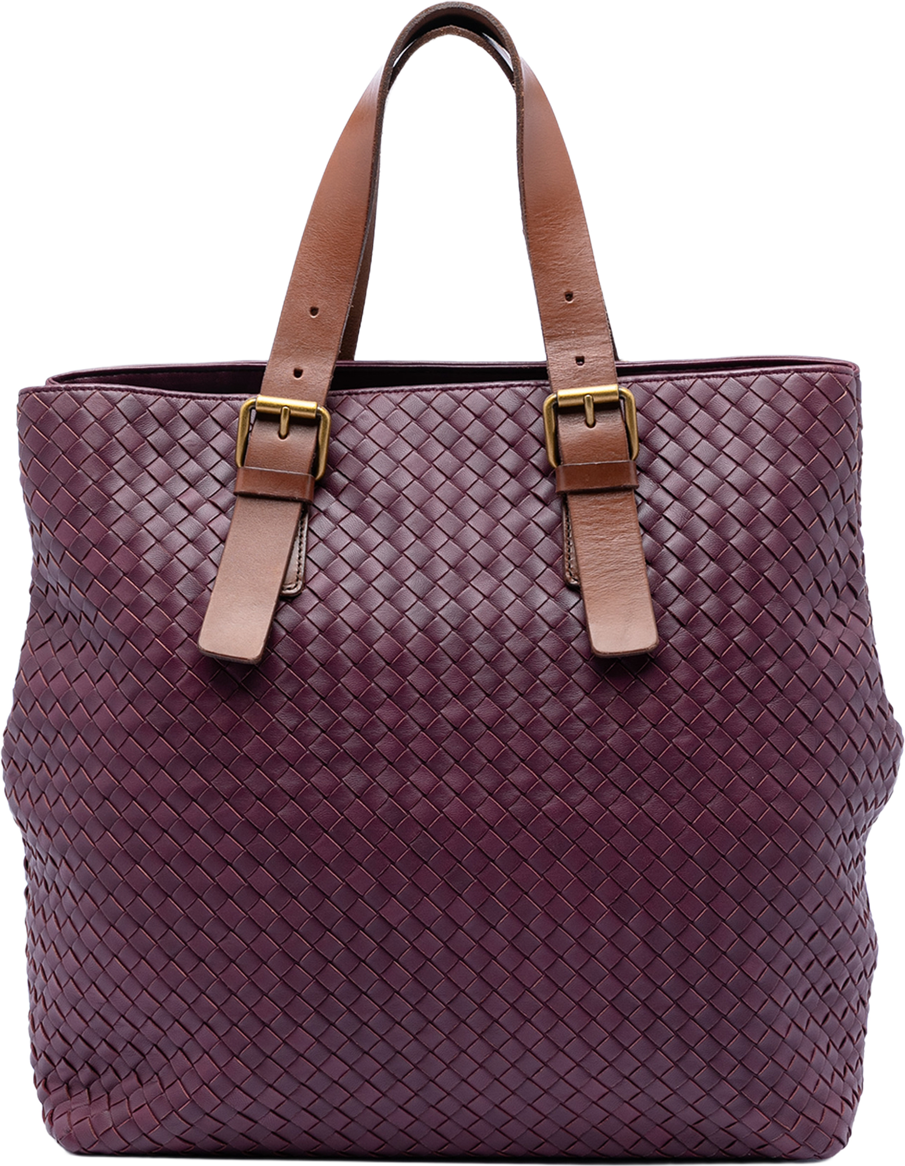 Bottega Veneta Nappa Intrecciato Belted Tote, från Luxclusif, i färgen violet. Klicka för att öppna bilden i stort format