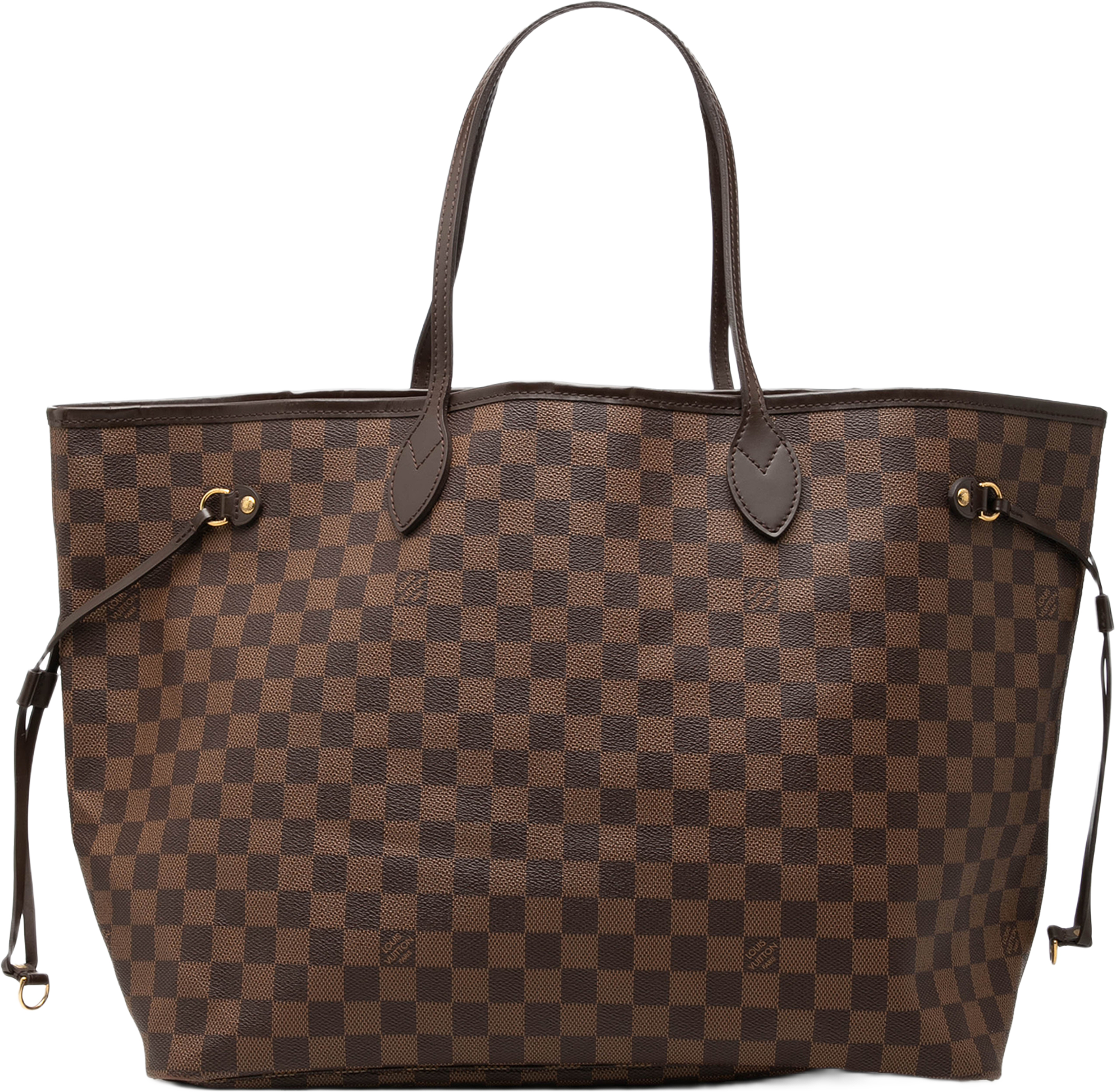 Louis Vuitton Damier Ebene Neverfull Gm, från Luxclusif, i färgen brun. Klicka för att öppna bilden i stort format