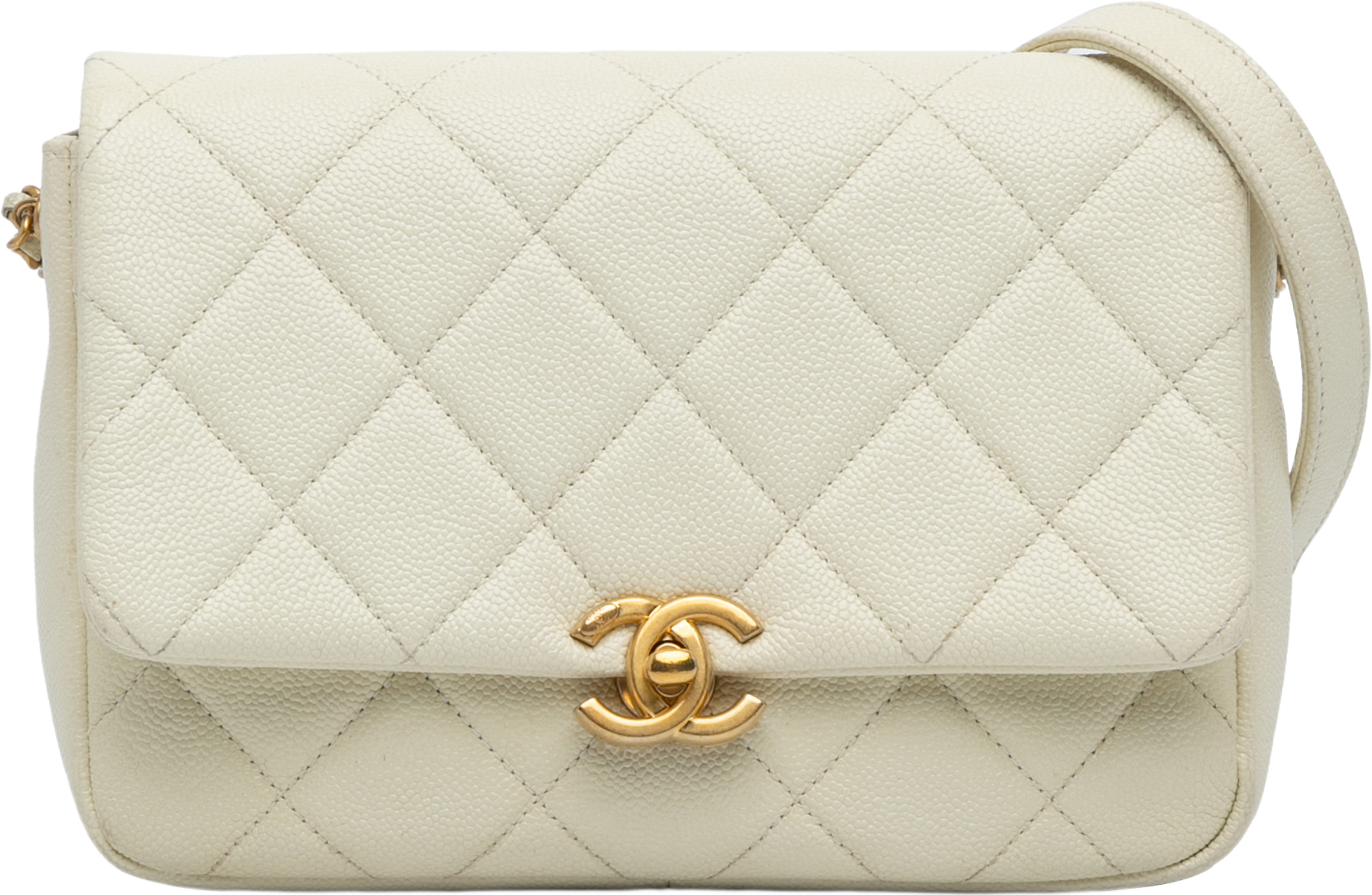 Chanel Small Quilted Caviar Chain Melody Flap