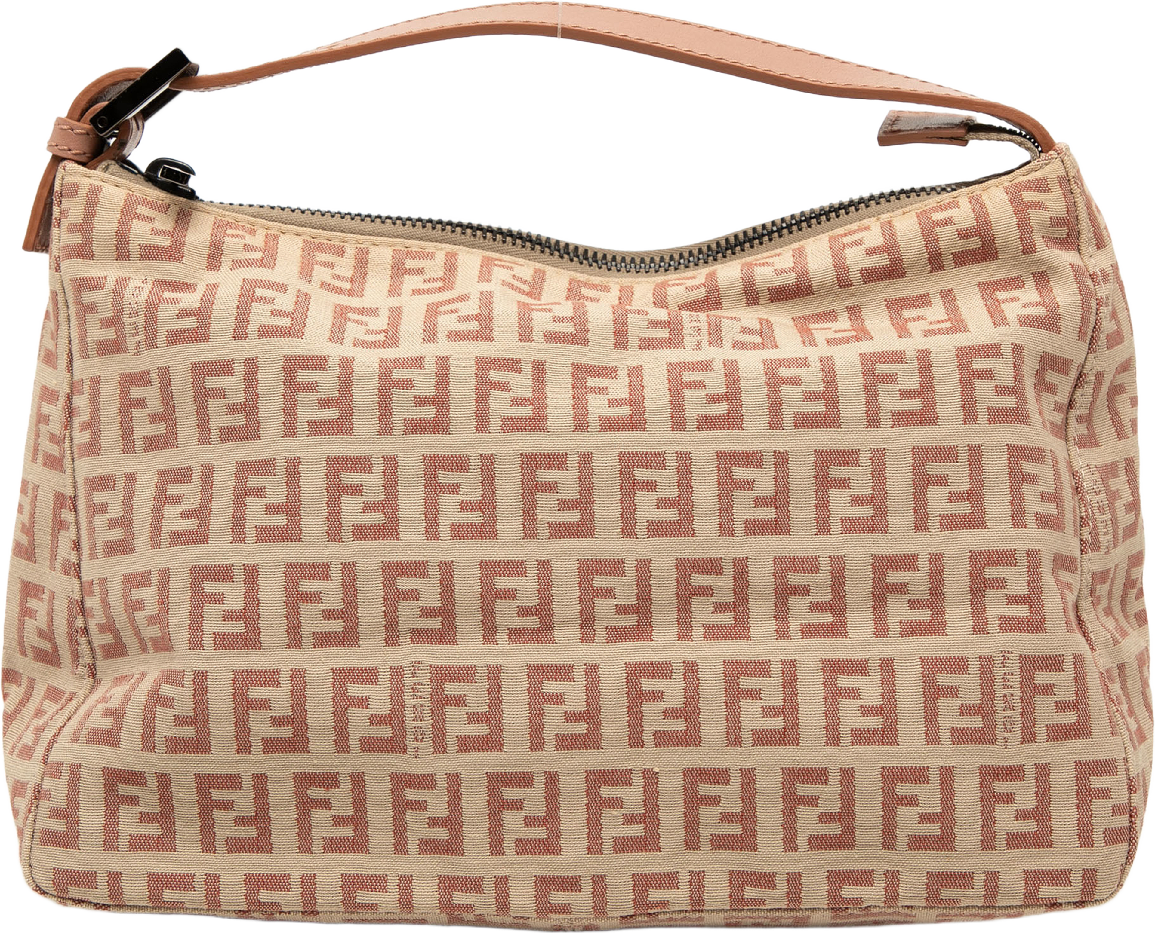 Fendi Zucchino Canvas Handbag, från Luxclusif, i färgen beige. Klicka för att öppna bilden i stort format