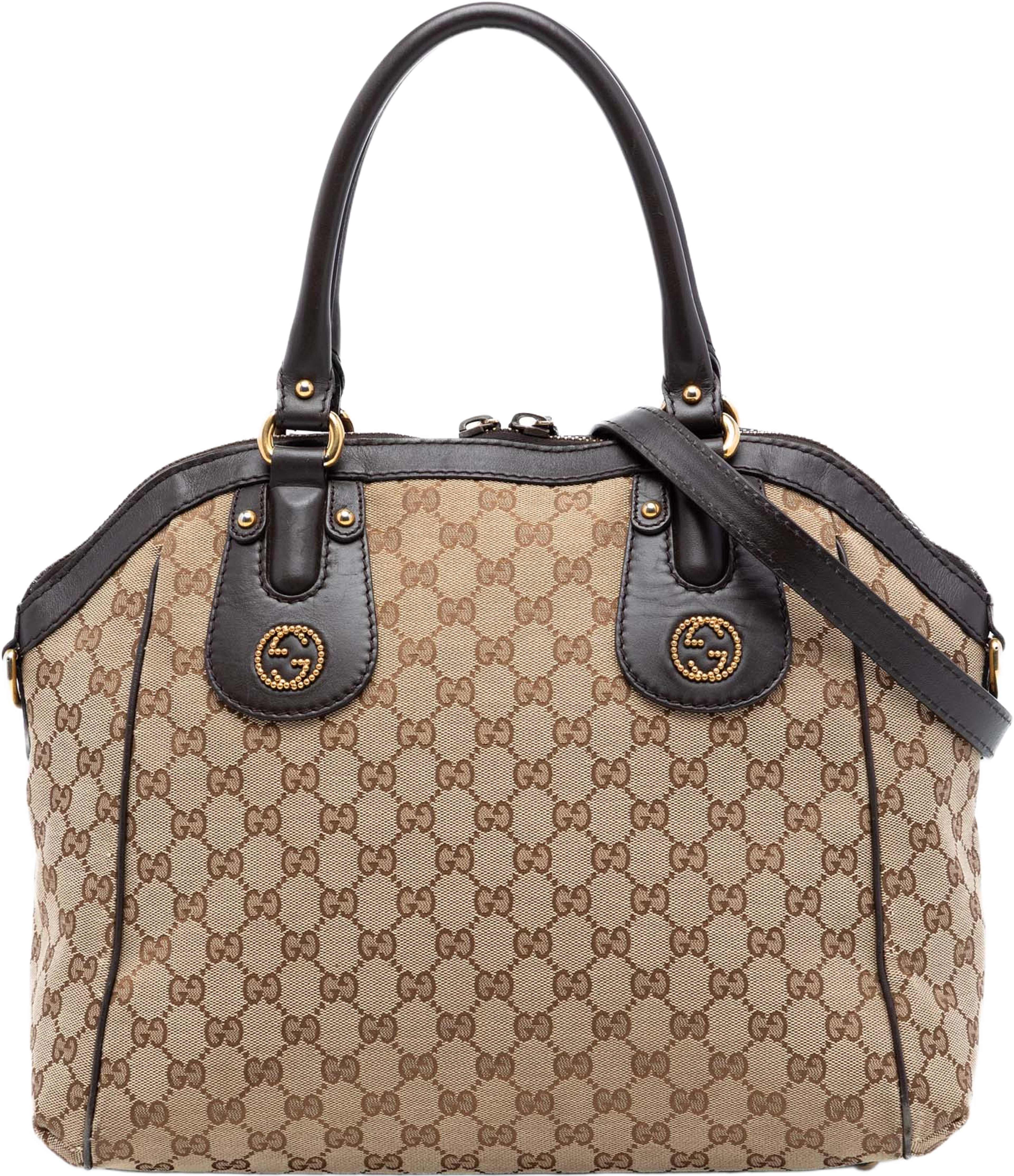 Gucci Medium Gg Canvas Scarlett Satchel, från Luxclusif, i färgen beige. Klicka för att öppna bilden i stort format