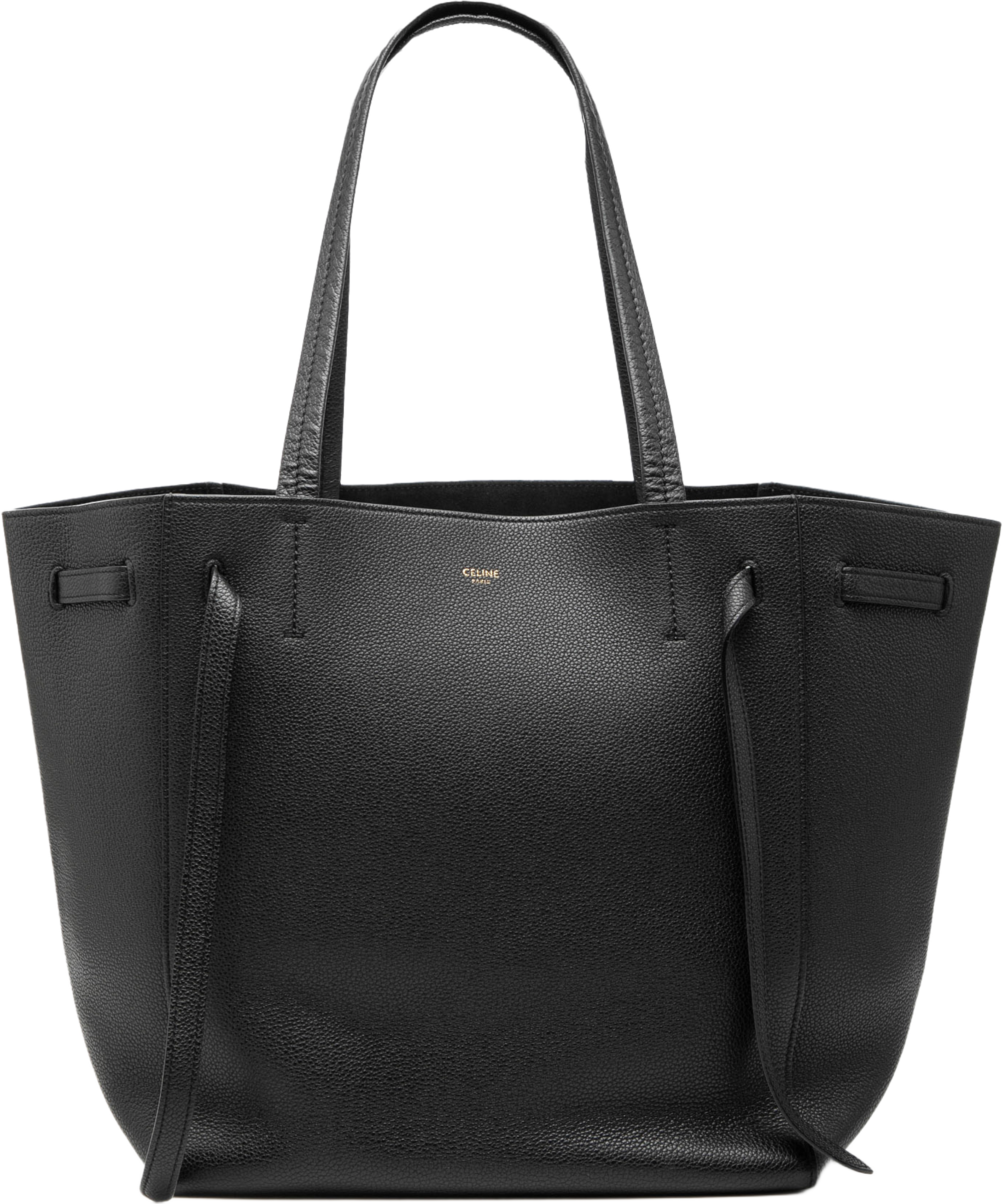 Celine Small Leather Phantom Cabas Tote, från Luxclusif, i färgen black. Klicka för att öppna bilden i stort format