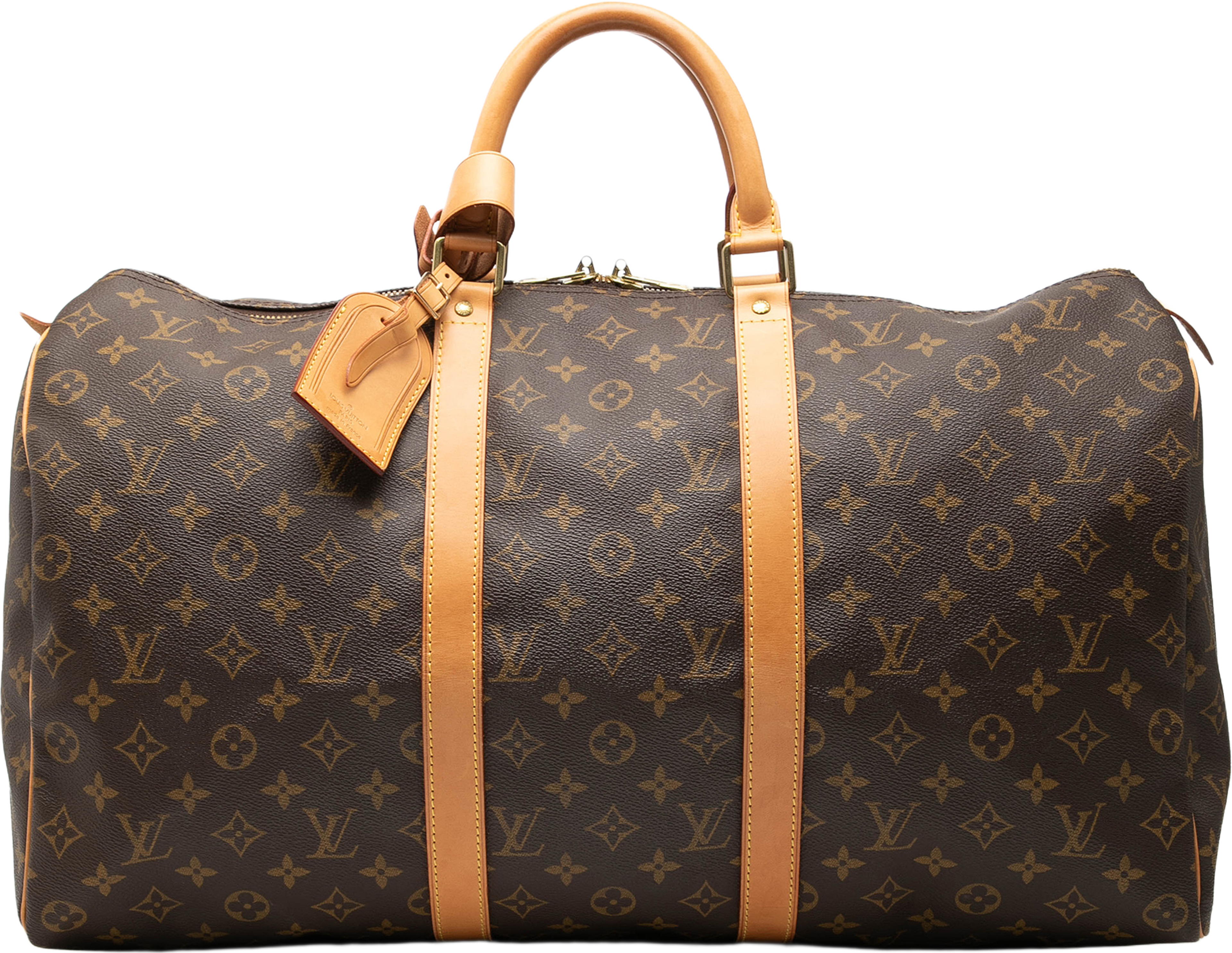 Louis Vuitton Monogram Keepall 50, från Luxclusif, i färgen brown. Klicka för att öppna bilden i stort format