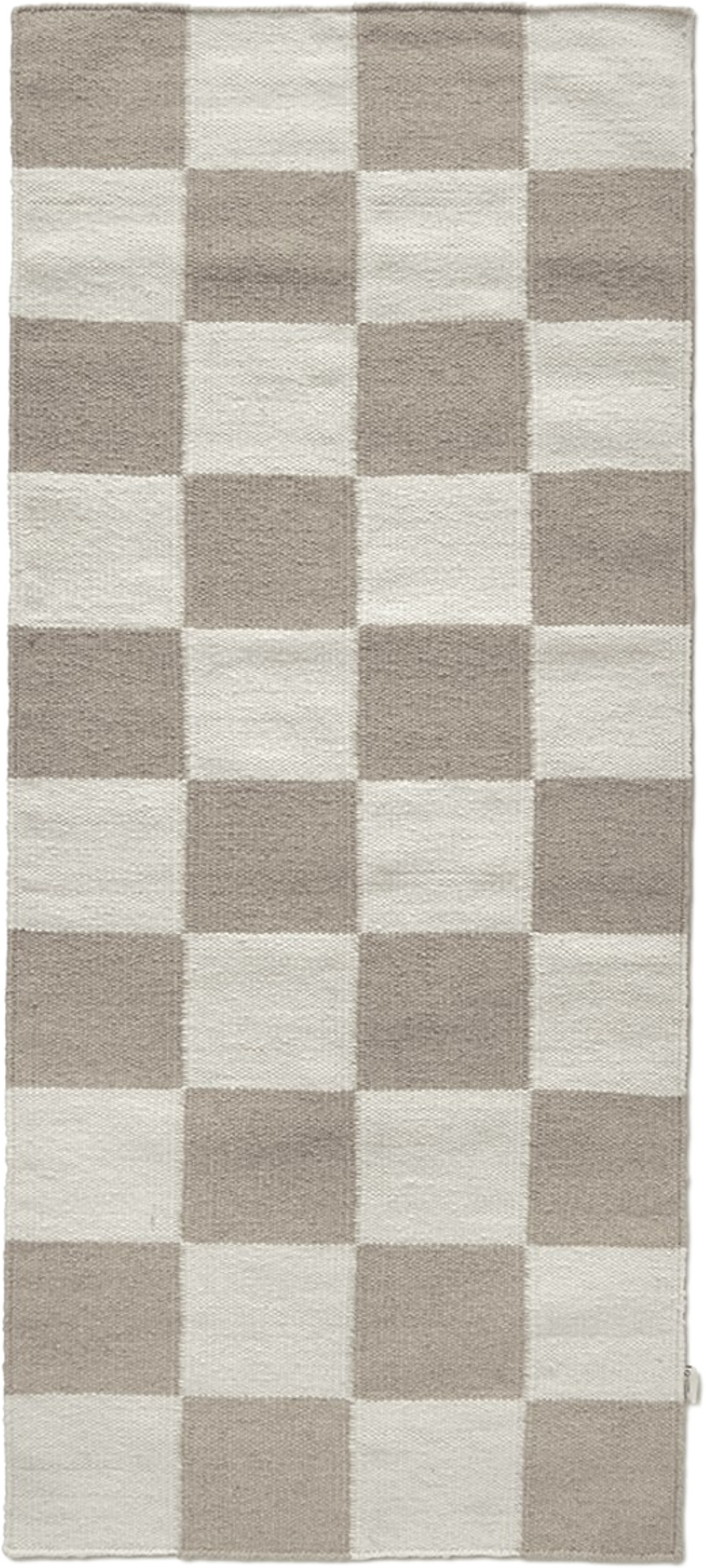 Gångmatta Square 80x200cm, från Classic Collection, i färgen vit/natur. Klicka för att öppna bilden i stort format