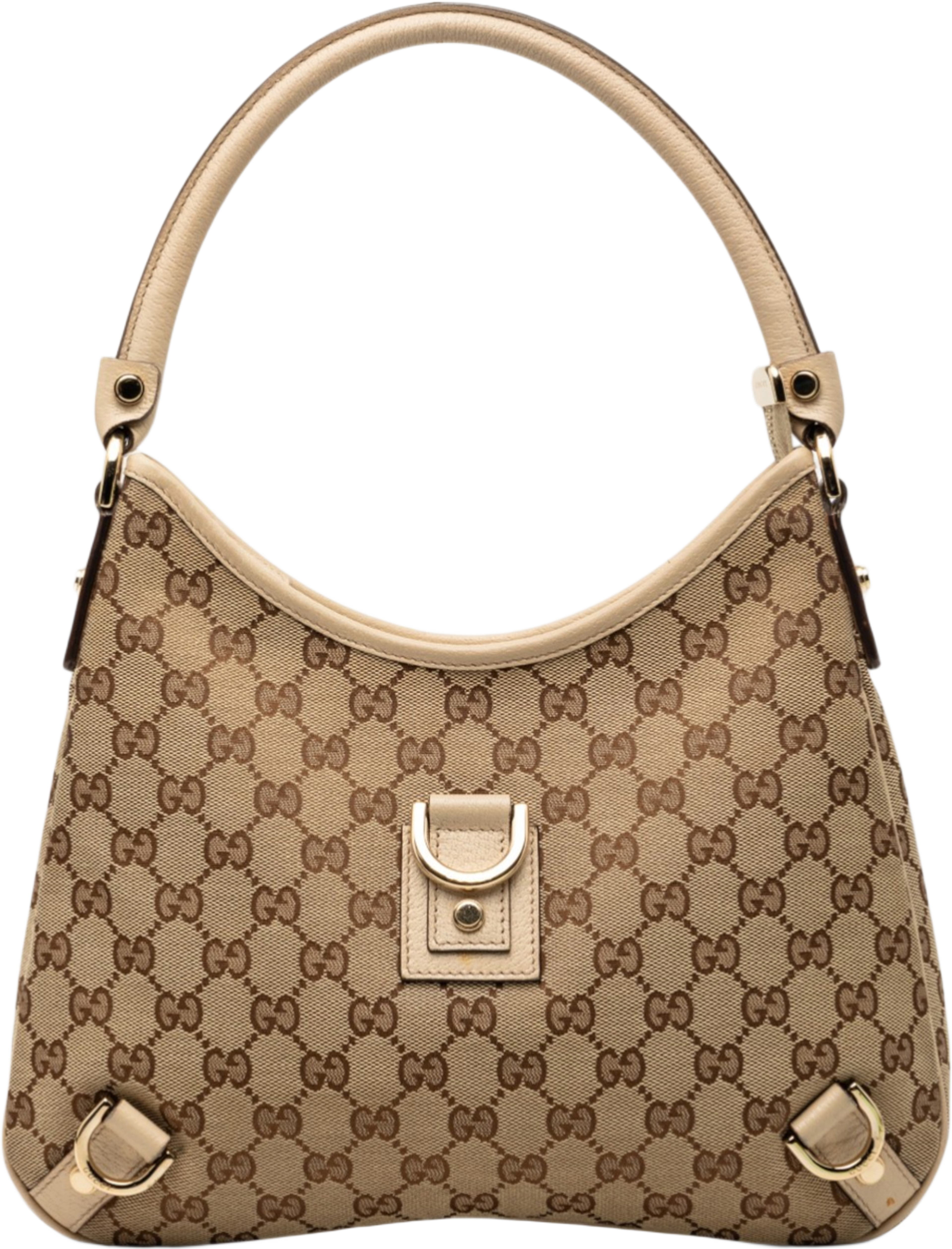 Gucci Gg Canvas Abbey D Ring Shoulder Bag, från Luxclusif, i färgen beige. Klicka för att öppna bilden i stort format
