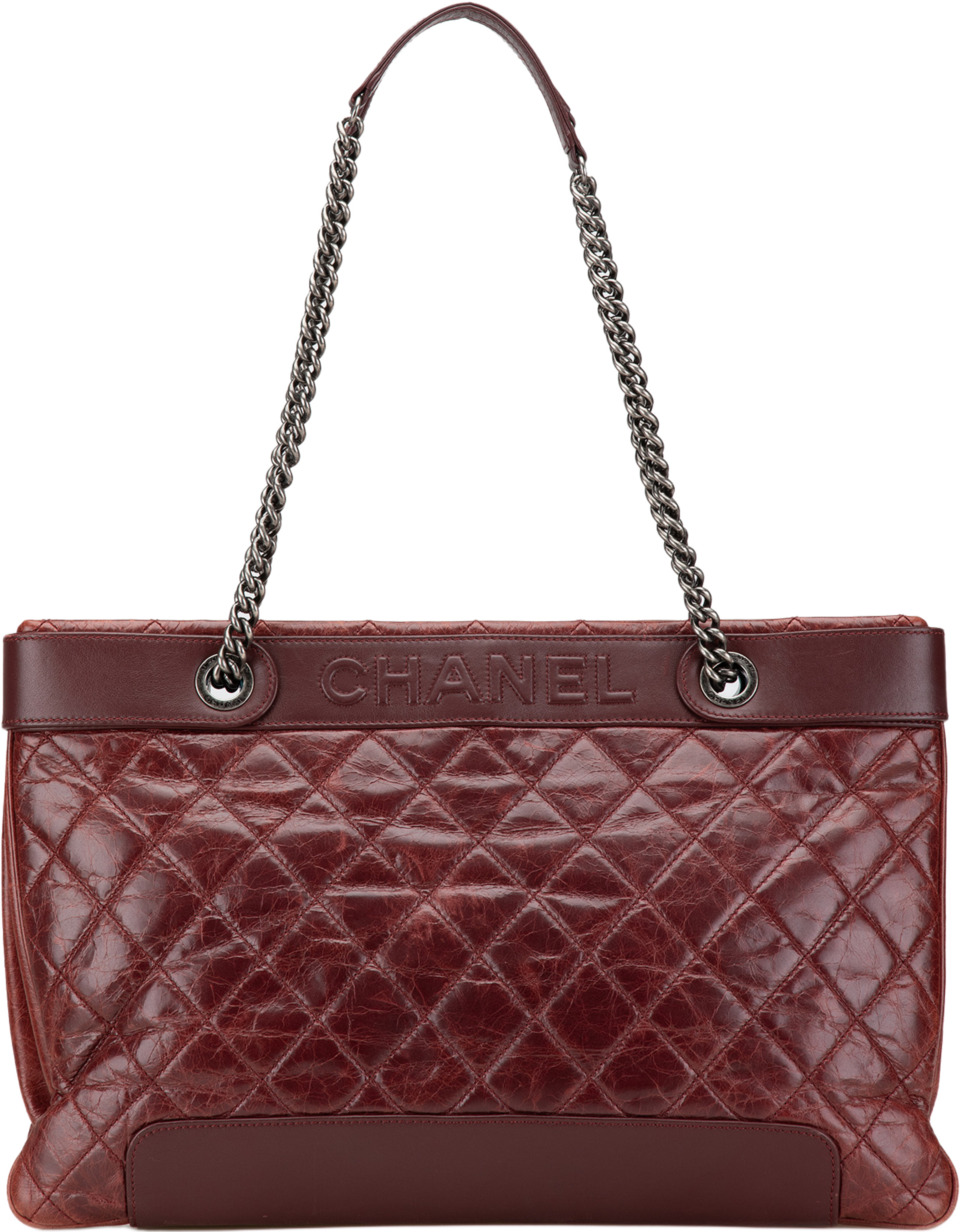 Chanel Quilted Aged Calfskin East West Tote