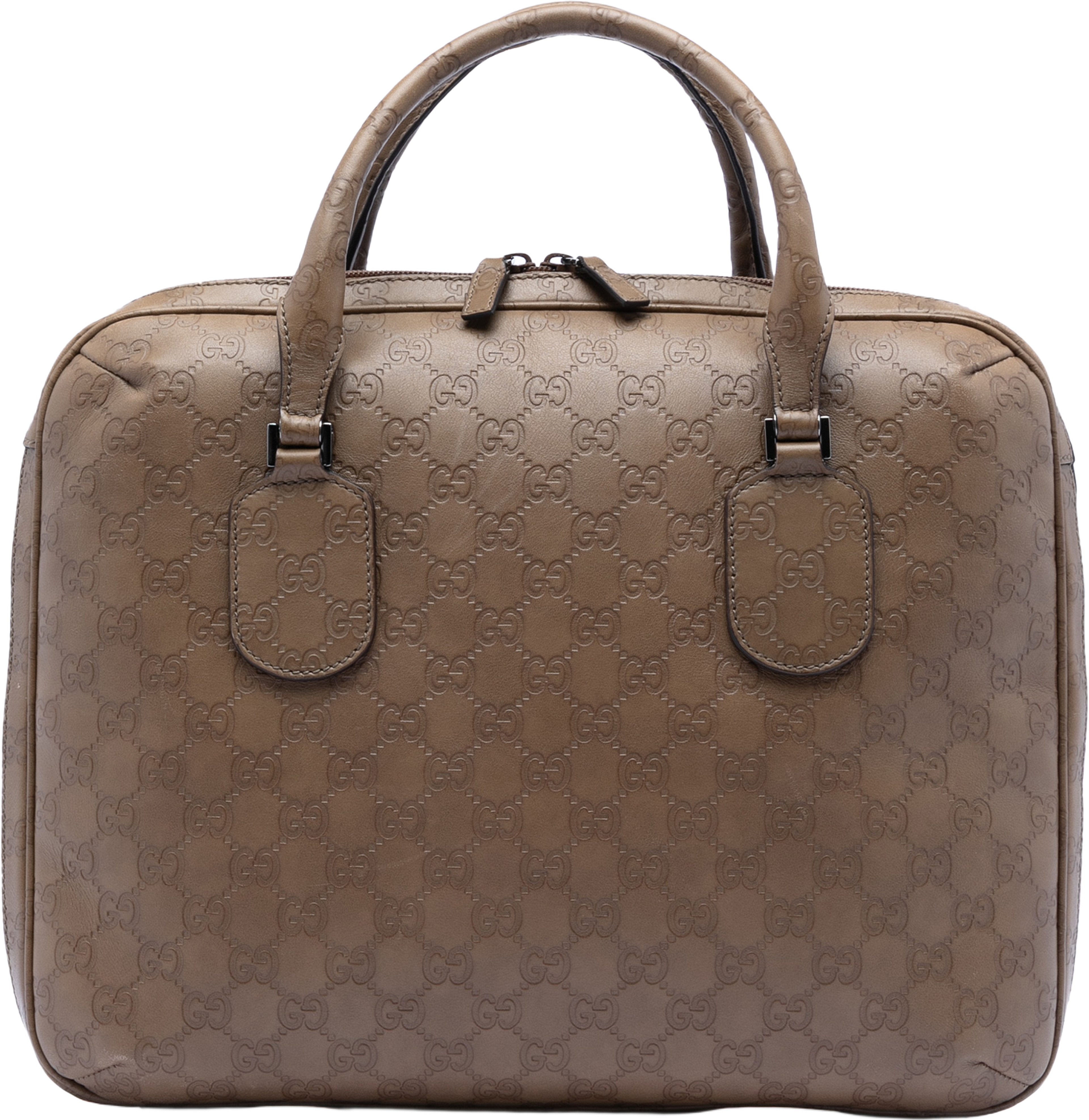 Gucci Guccissima Business Bag, från Luxclusif, i färgen brown. Klicka för att öppna bilden i stort format