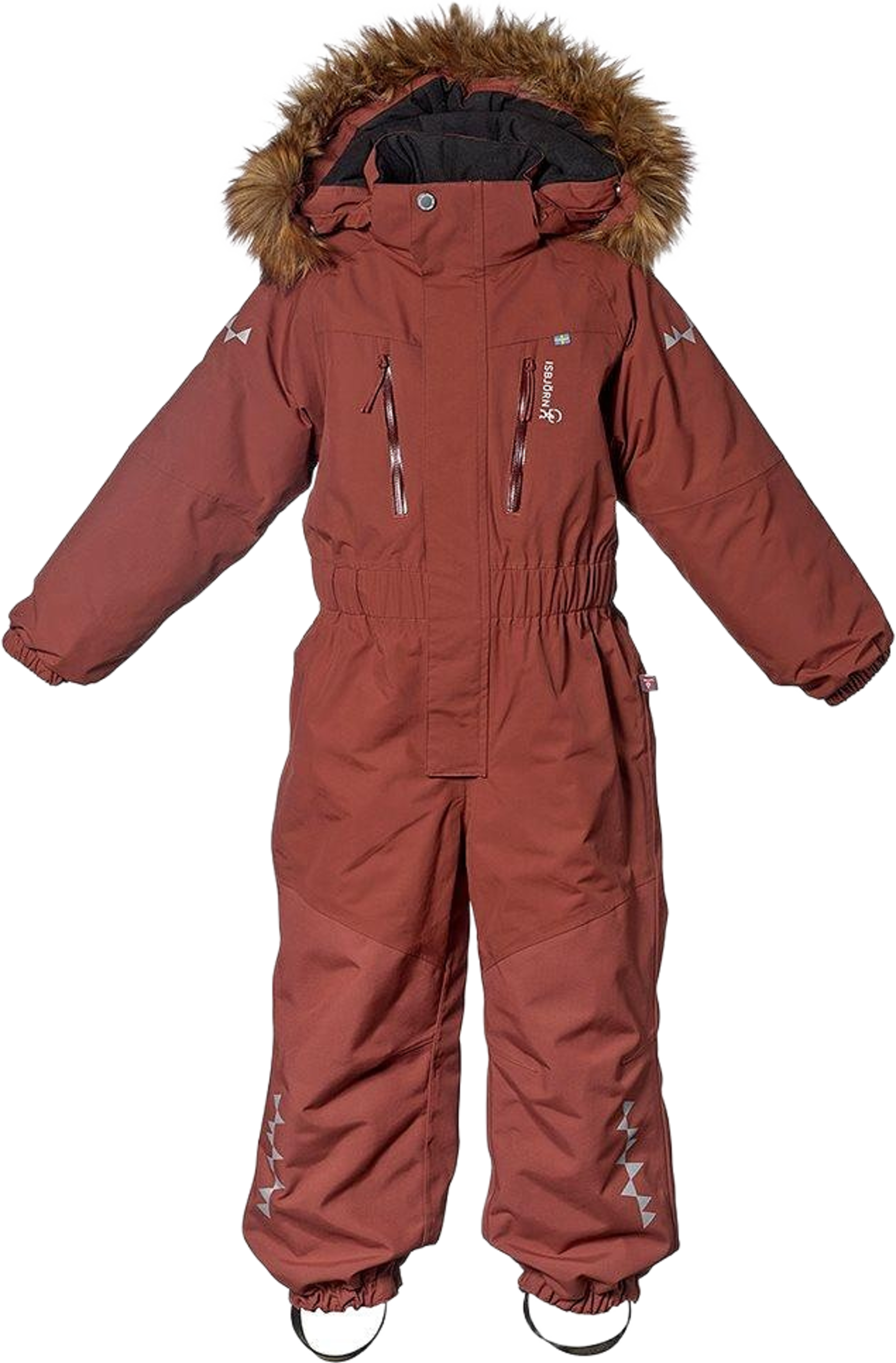 Isbjörn Snowlion Vinteroverall, från ISBJÖRN of Sweden, i färgen volcano. Klicka för att öppna bilden i stort format