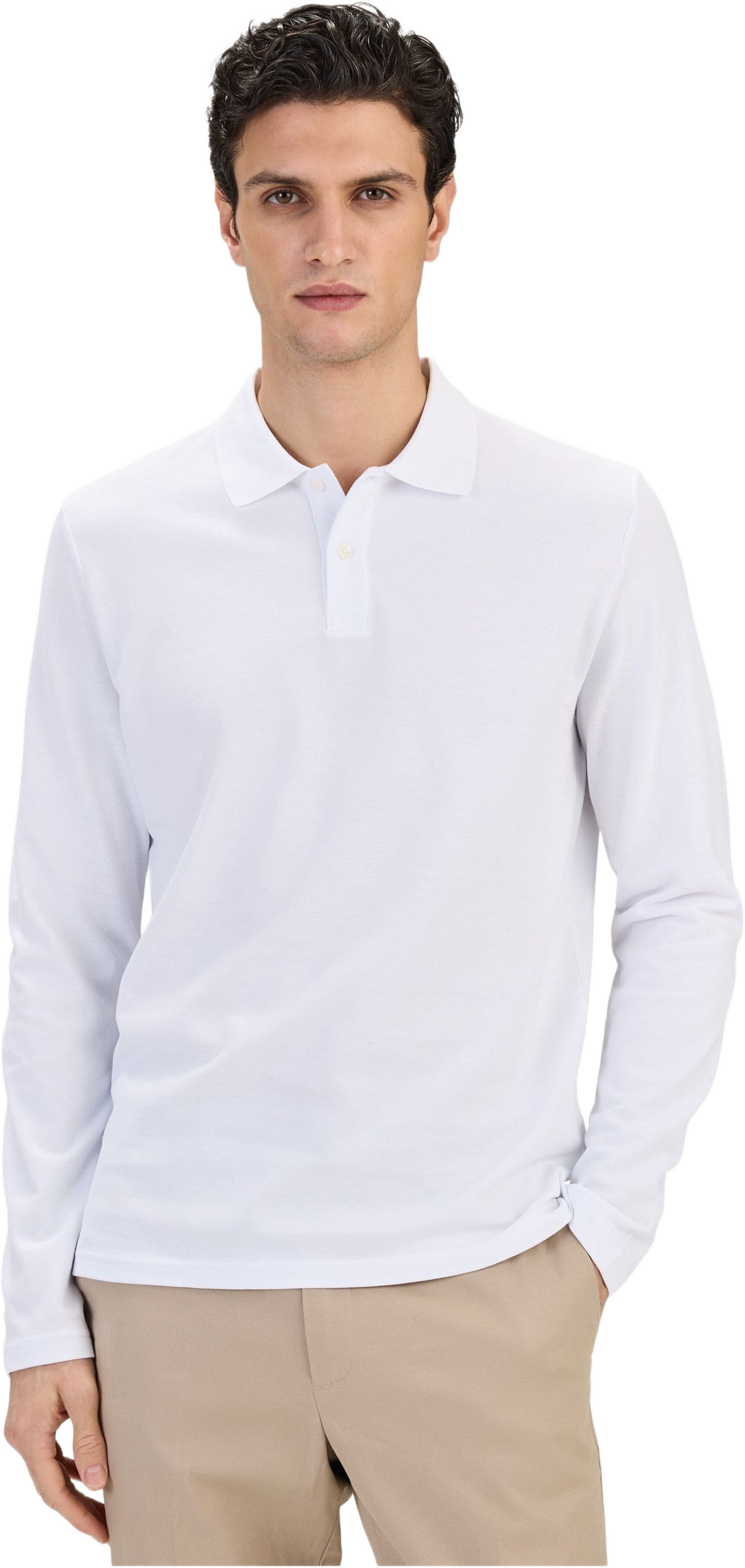 Cotton L/s Polo Piké (otis), från John Henric, i färgen white. Klicka för att öppna bilden i stort format