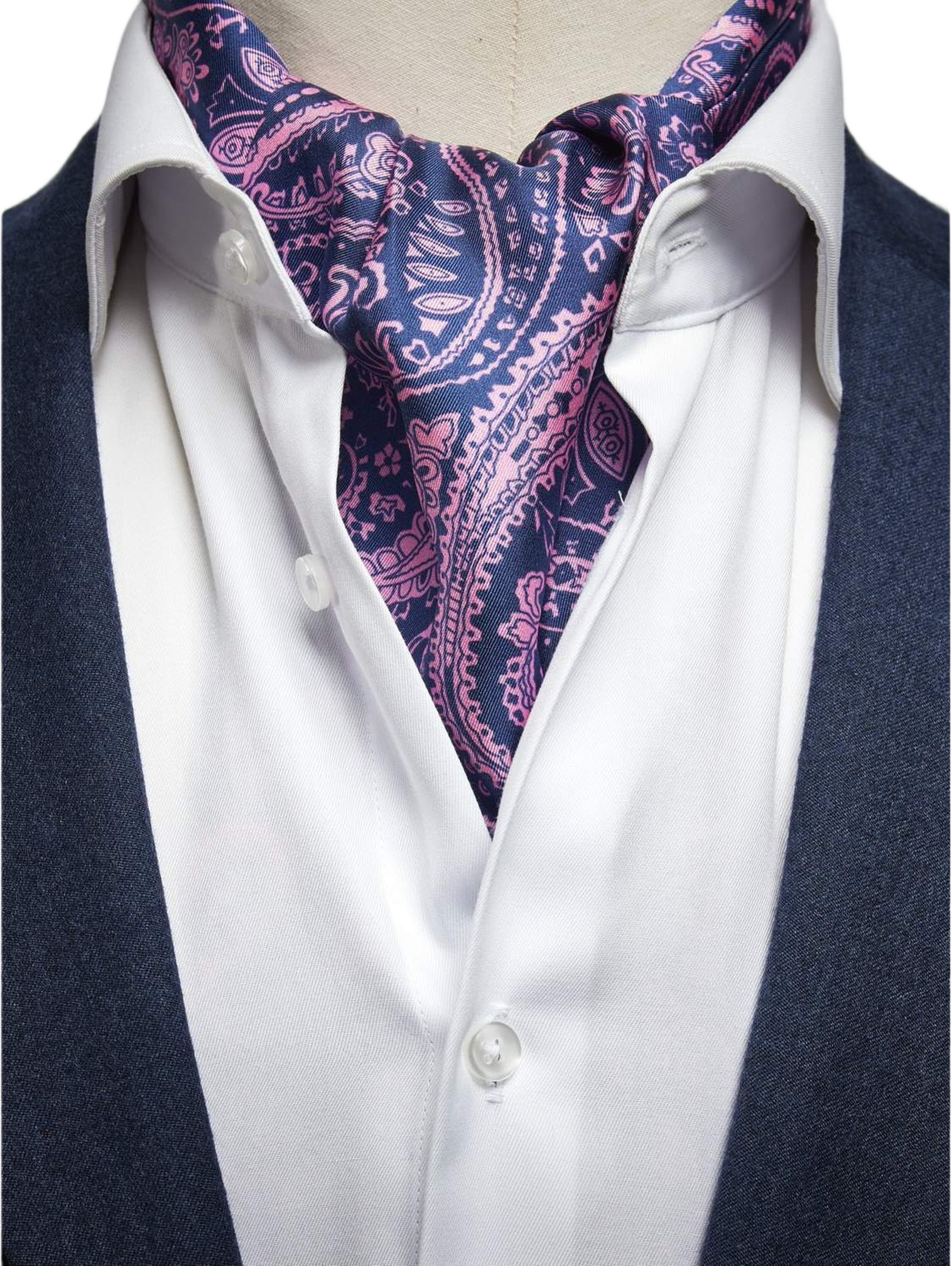 Silk Double Pointed Ascot Paisley