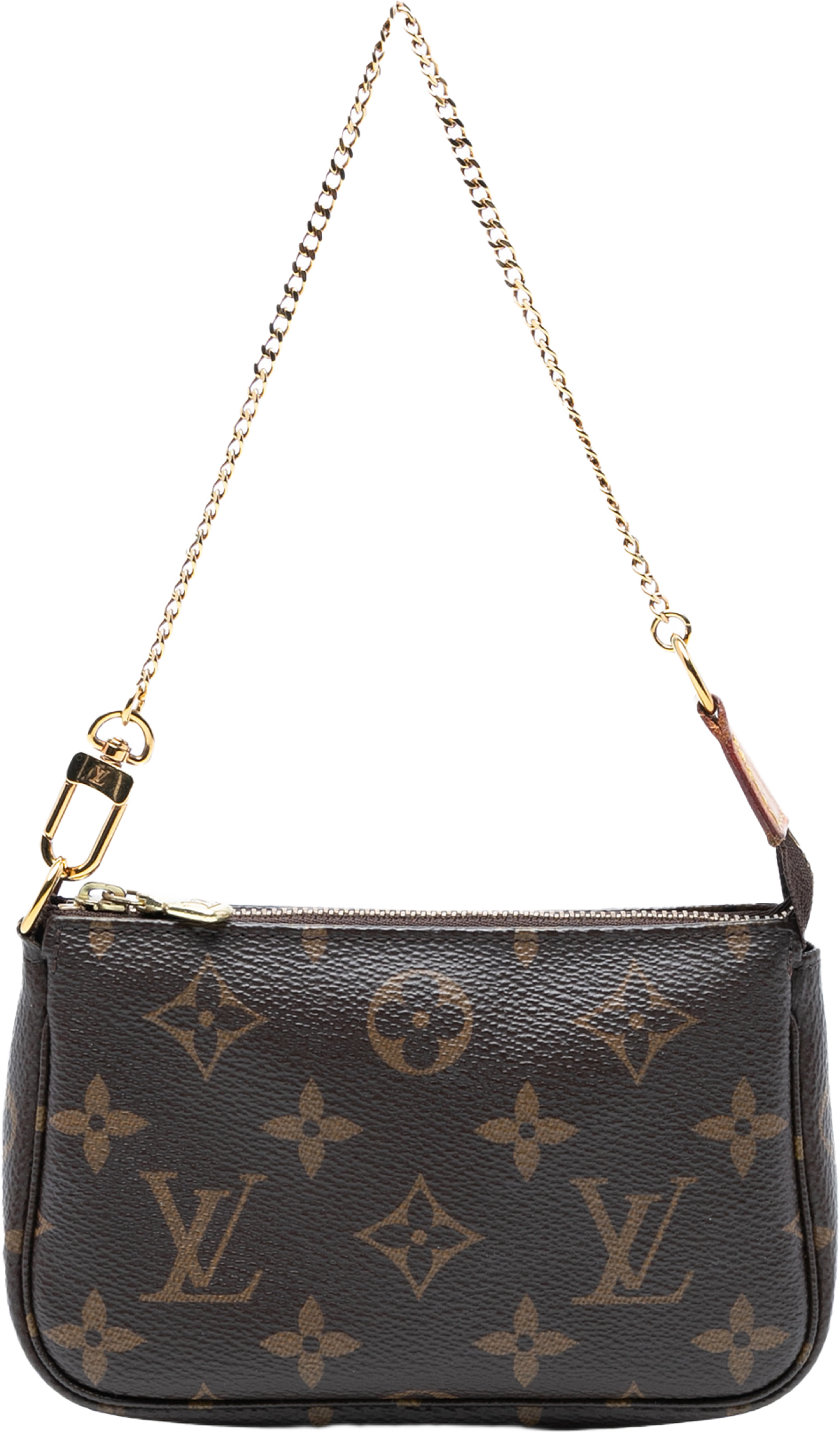 Louis Vuitton Monogram Mini Pochette Accessoires, från Luxclusif, i färgen brown. Klicka för att öppna bilden i stort format