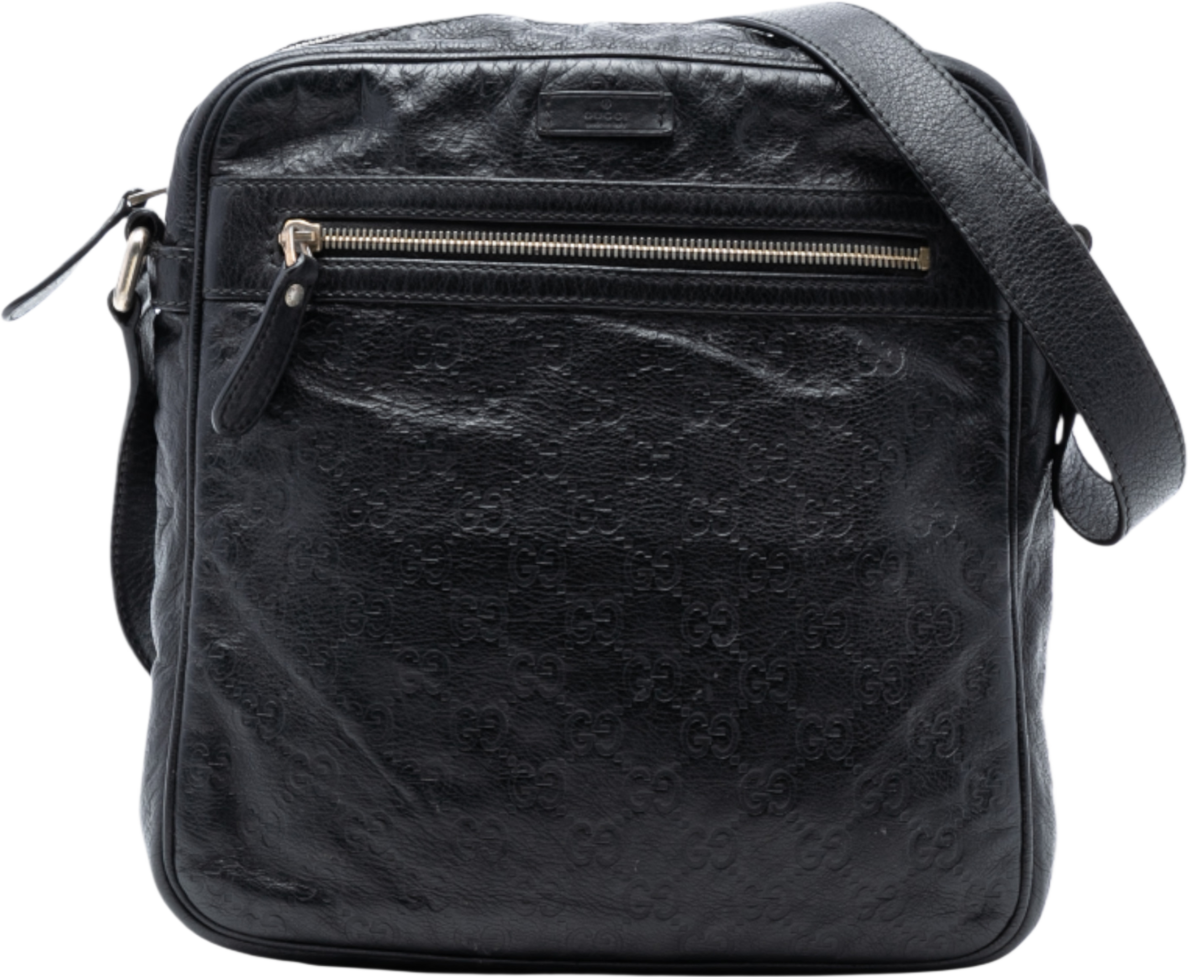 Gucci Guccissima Crossbody, från Luxclusif, i färgen black. Klicka för att öppna bilden i stort format