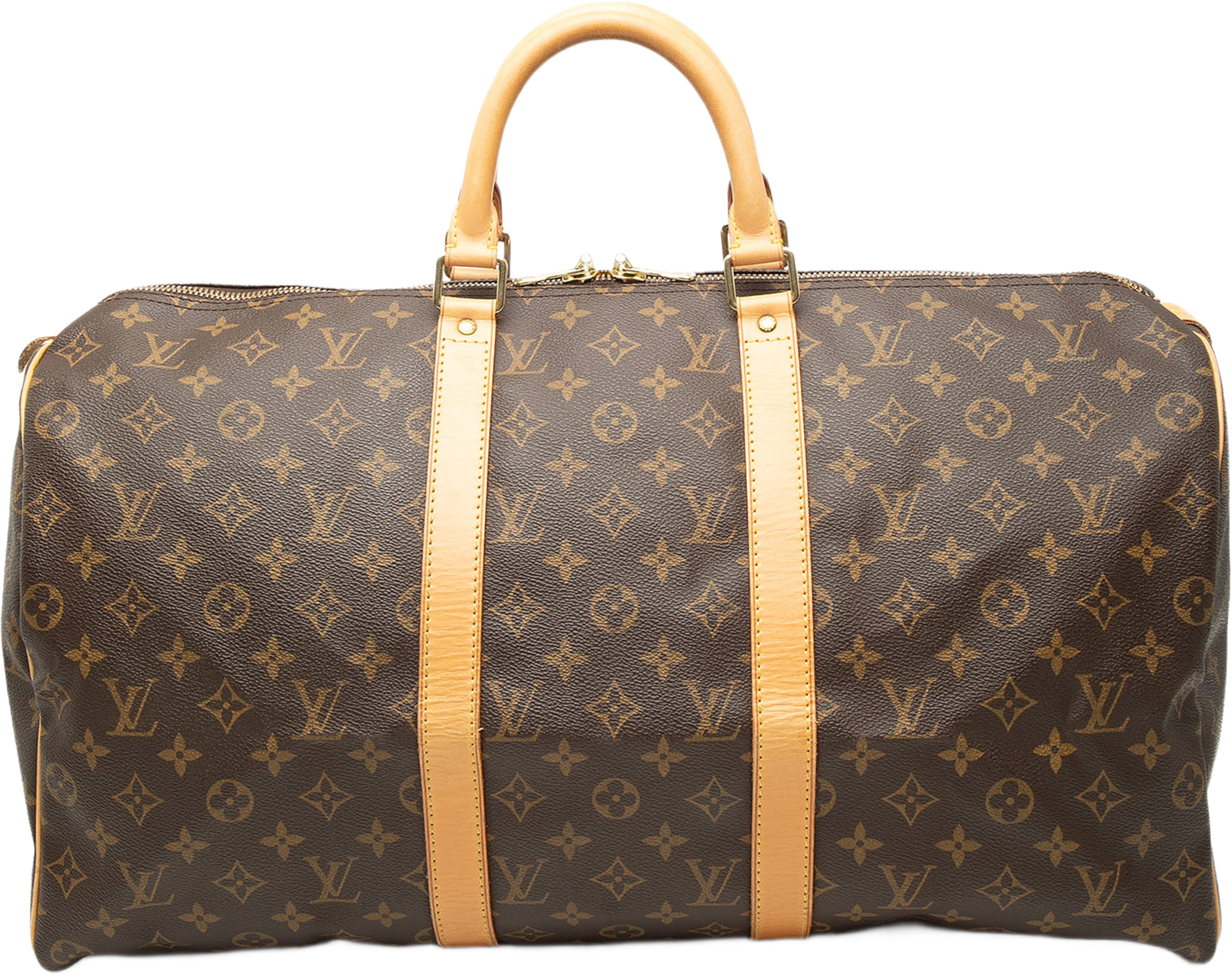 Louis Vuitton Monogram Keepall 50, från Luxclusif, i färgen brown. Klicka för att öppna bilden i stort format