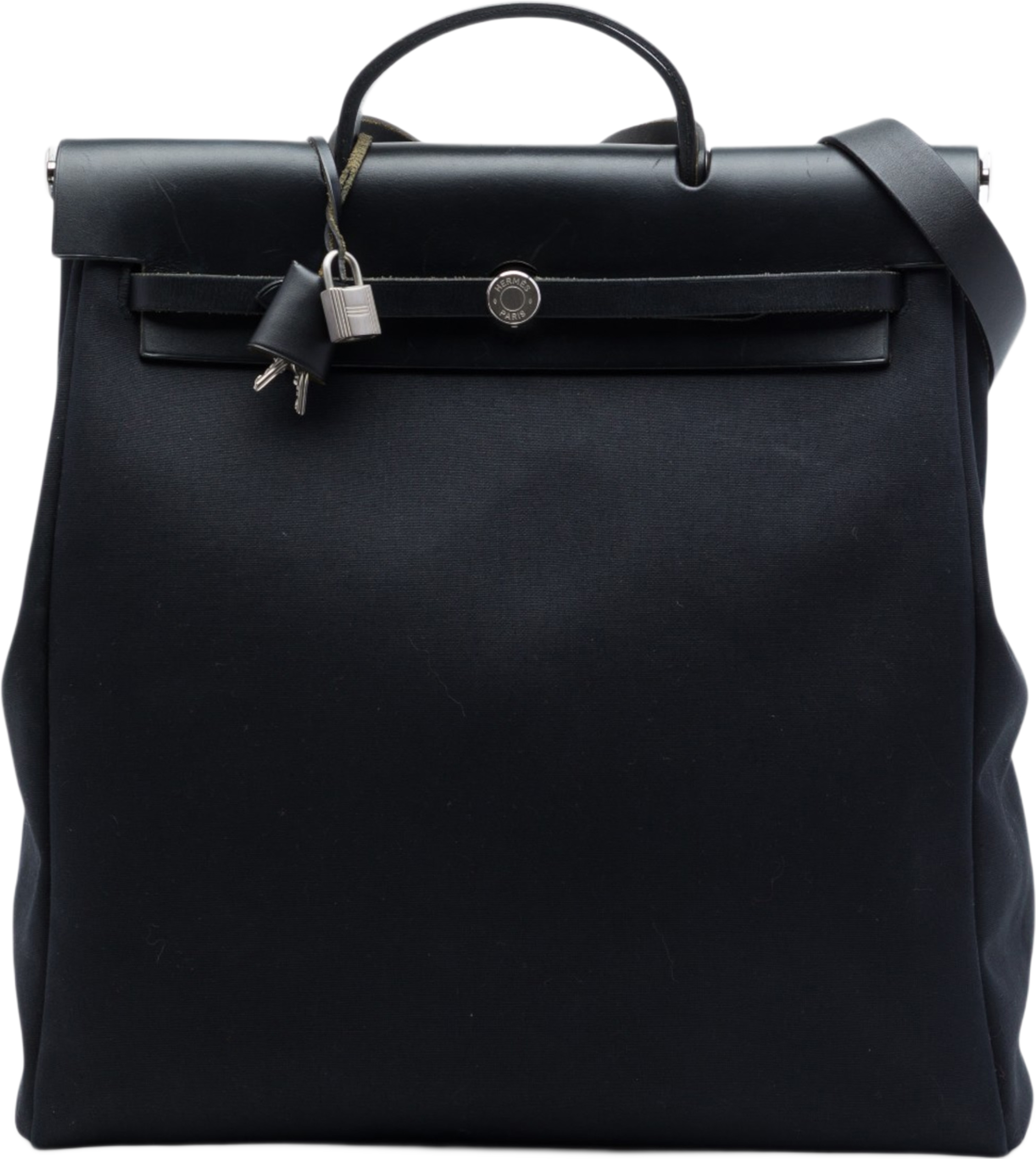 Hermès Toile Herbag Gm, från Luxclusif, i färgen svart. Klicka för att öppna bilden i stort format