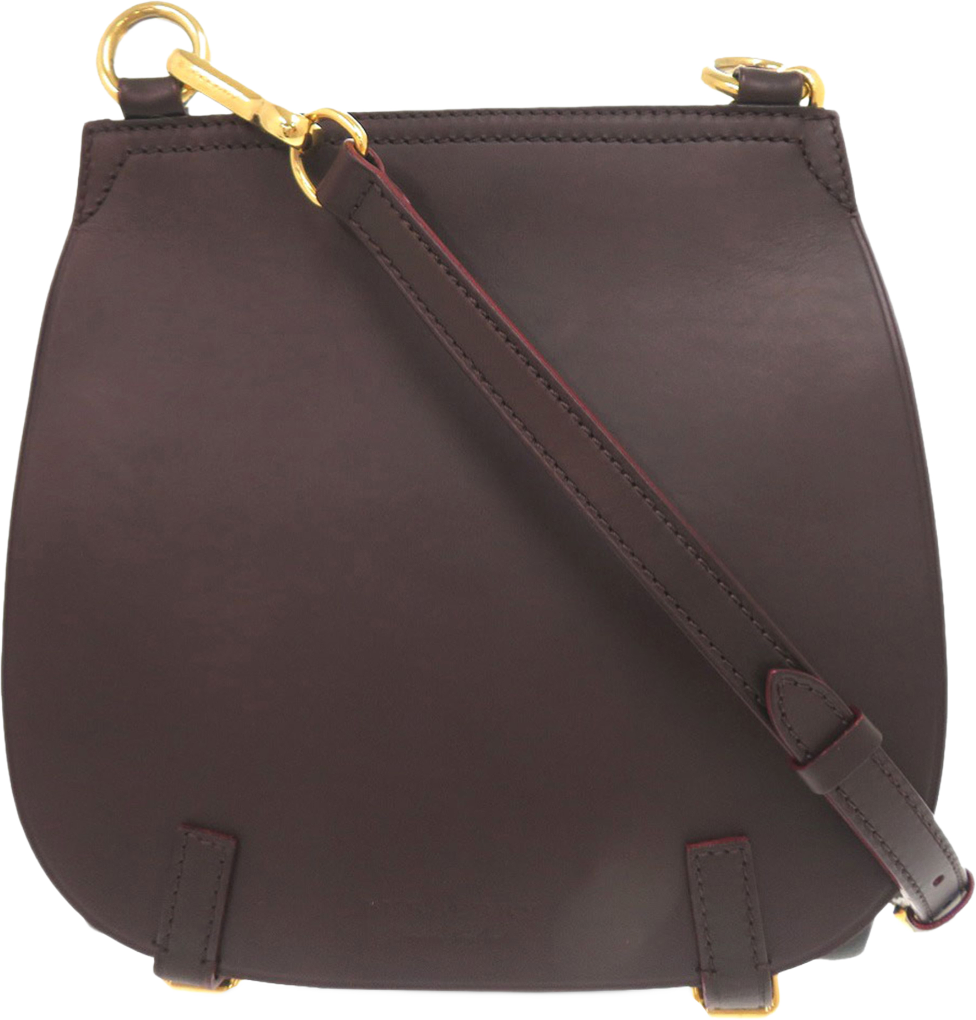 Burberry Leather Bridle Crossbody, från Luxclusif, i färgen dark brown. Klicka för att öppna bilden i stort format