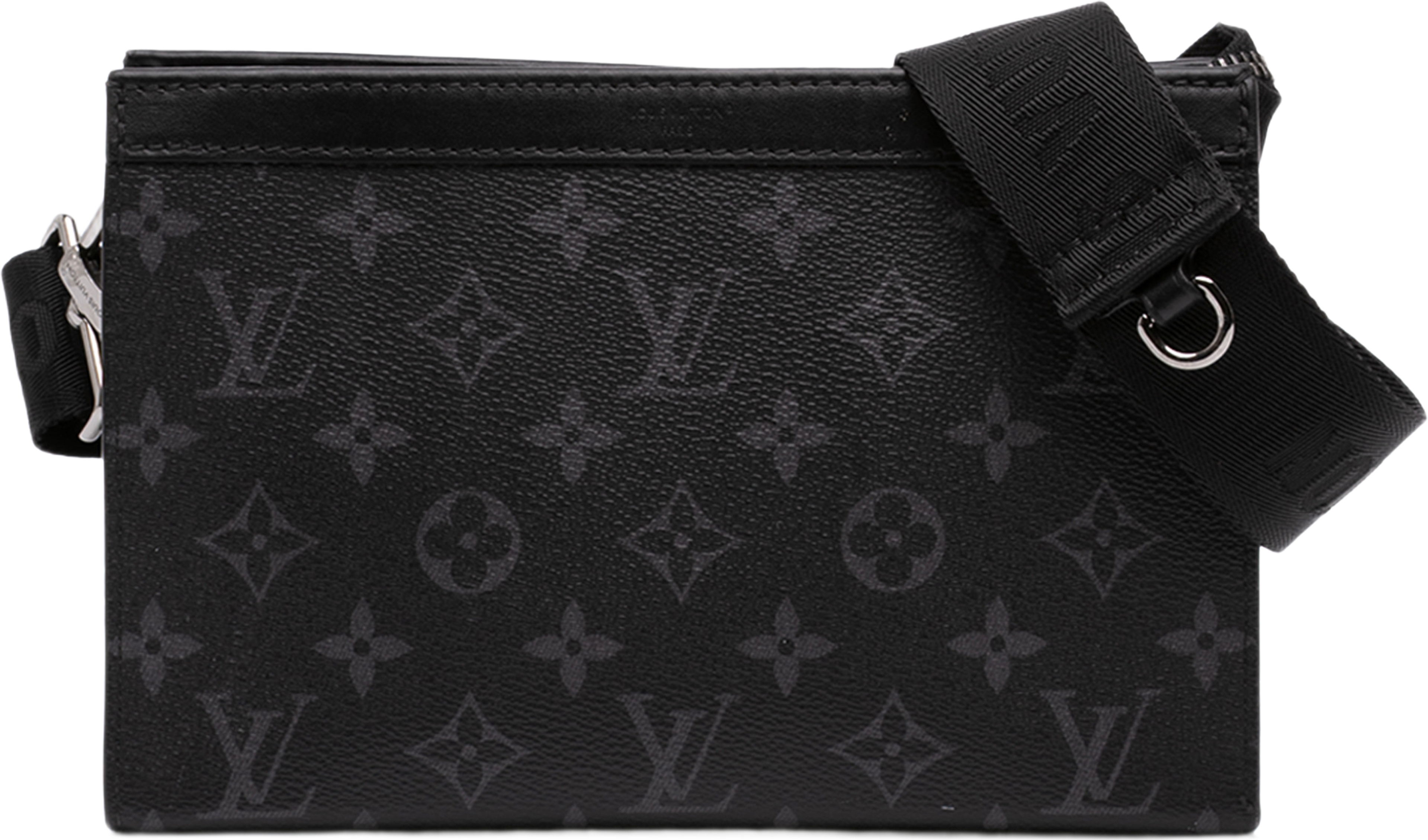 Louis Vuitton Monogram Eclipse Gaston Wearable Wallet, från Luxclusif, i färgen svart. Klicka för att öppna bilden i stort format
