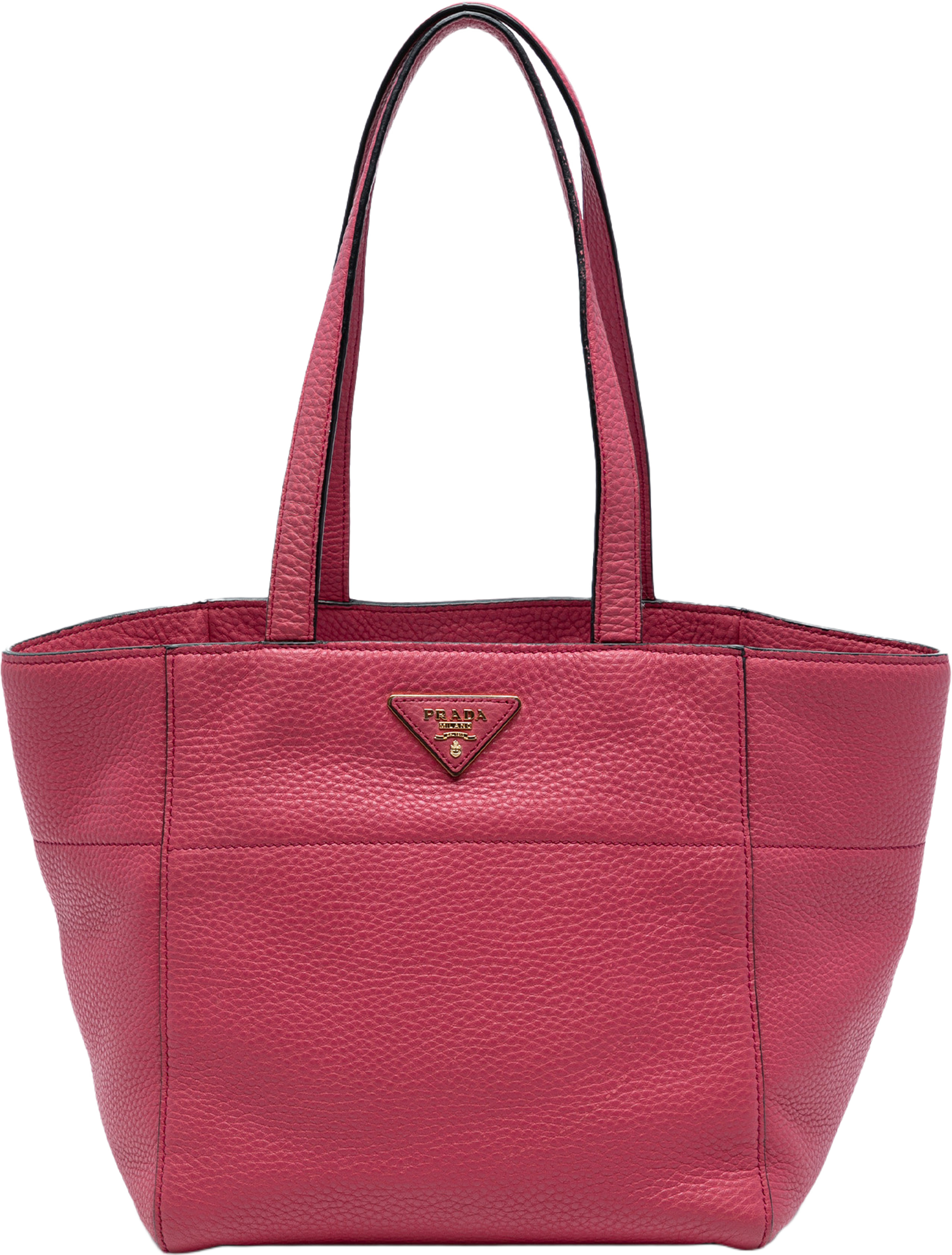 Prada Vitello Daino Tote, från Luxclusif, i färgen dark pink. Klicka för att öppna bilden i stort format