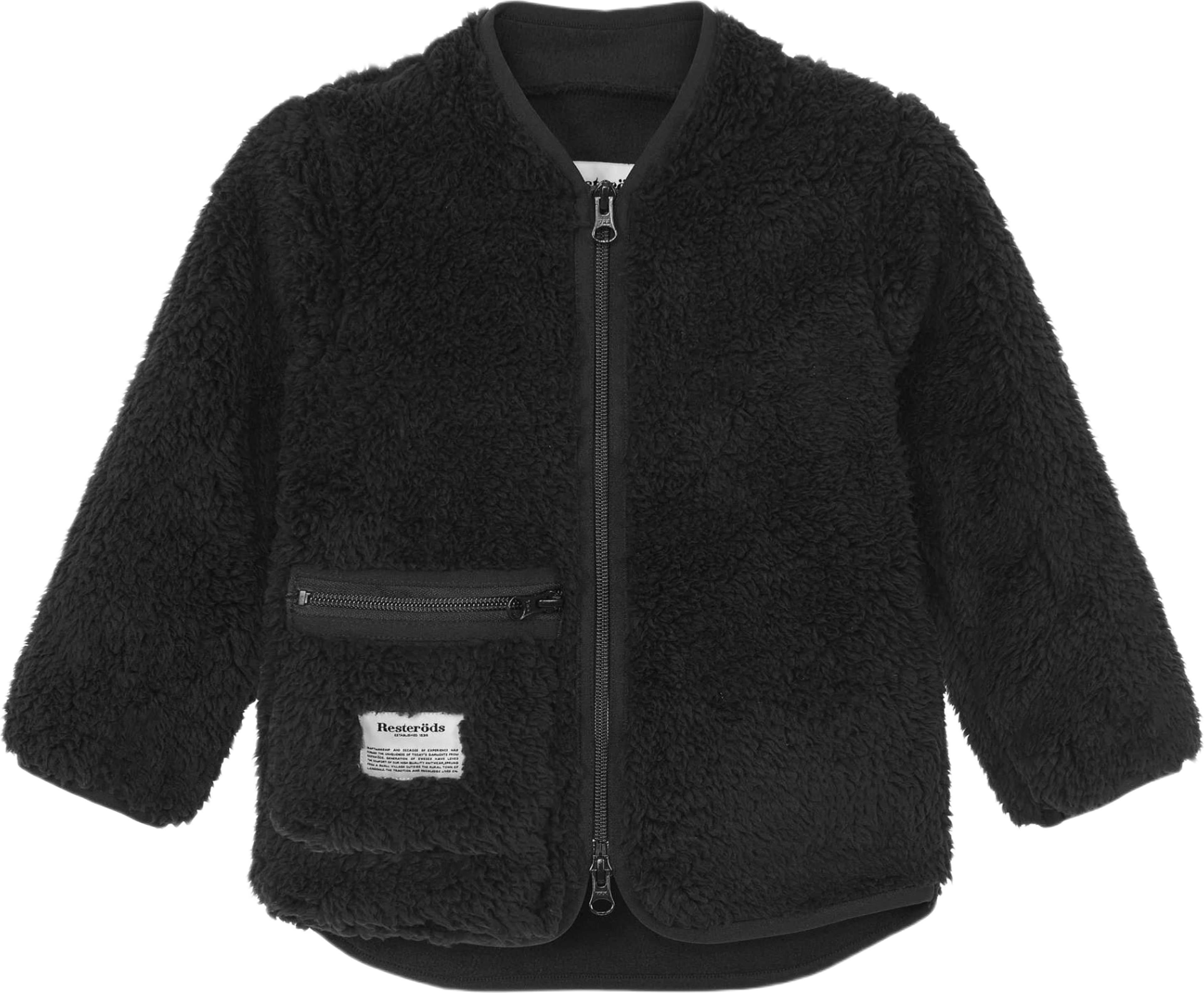 Återvunnen Polyester, Fleece Jacka "kids", Svart