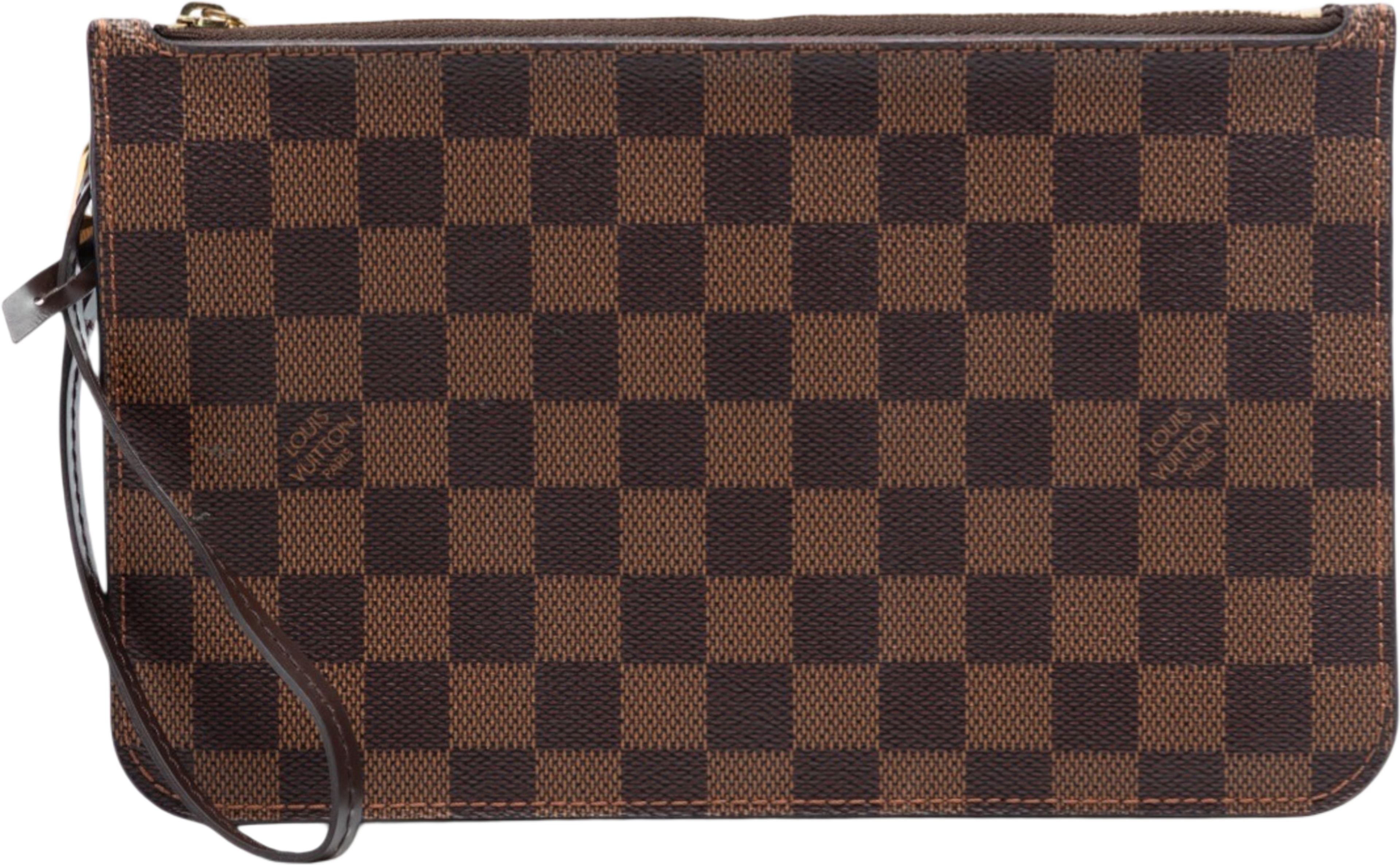 Louis Vuitton Damier Ebene Neverfull Mm Pouch, från Luxclusif, i färgen brown. Klicka för att öppna bilden i stort format