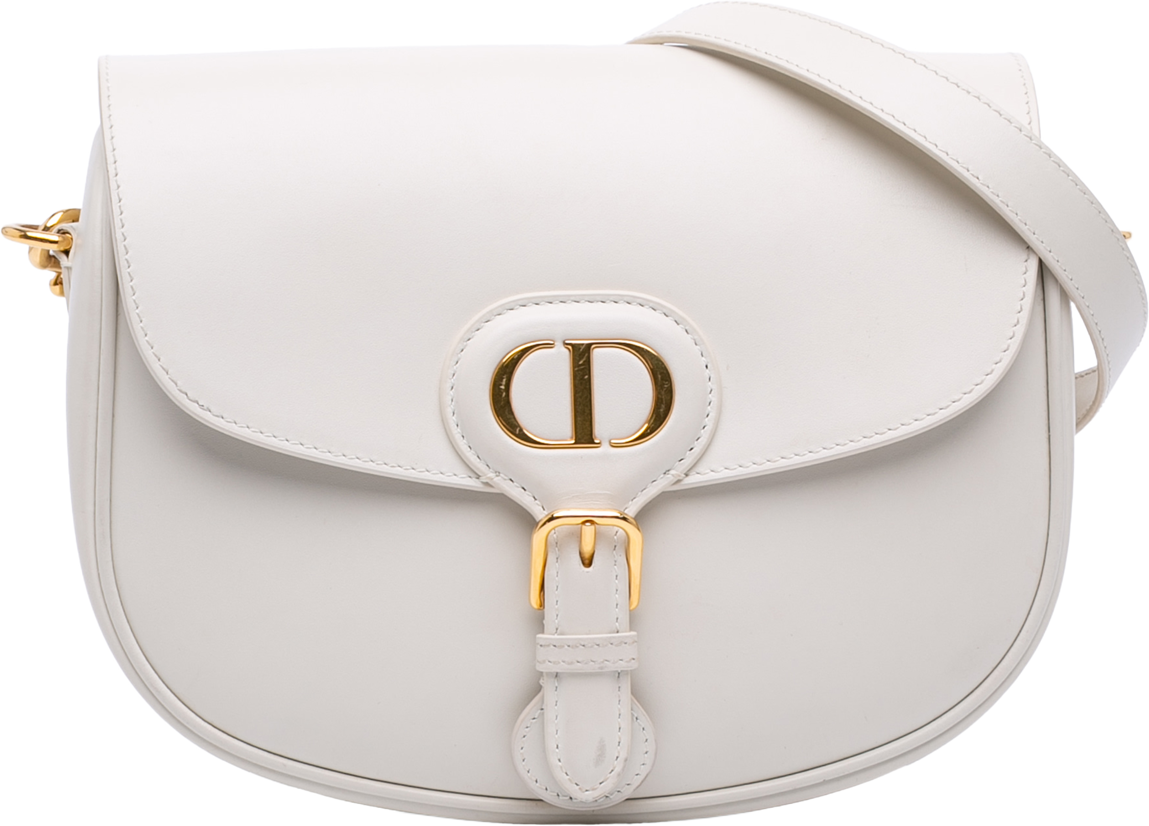 Dior Medium Leather Bobby Crossbody, från Luxclusif, i färgen white. Klicka för att öppna bilden i stort format