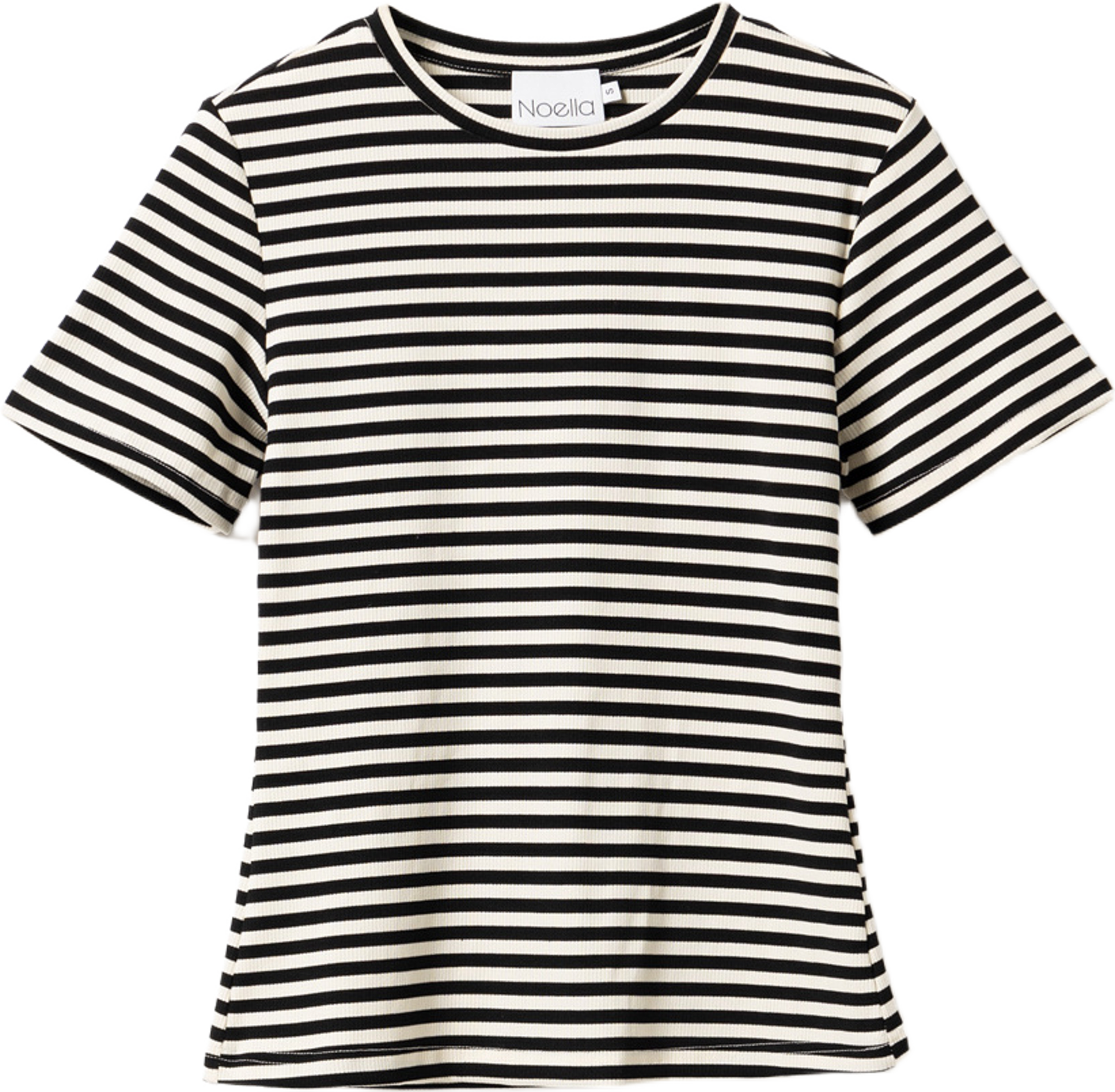 Lizzy Top - Ivory Black Stripe, från Noella, i färgen ivory black stripe. Klicka för att öppna bilden i stort format