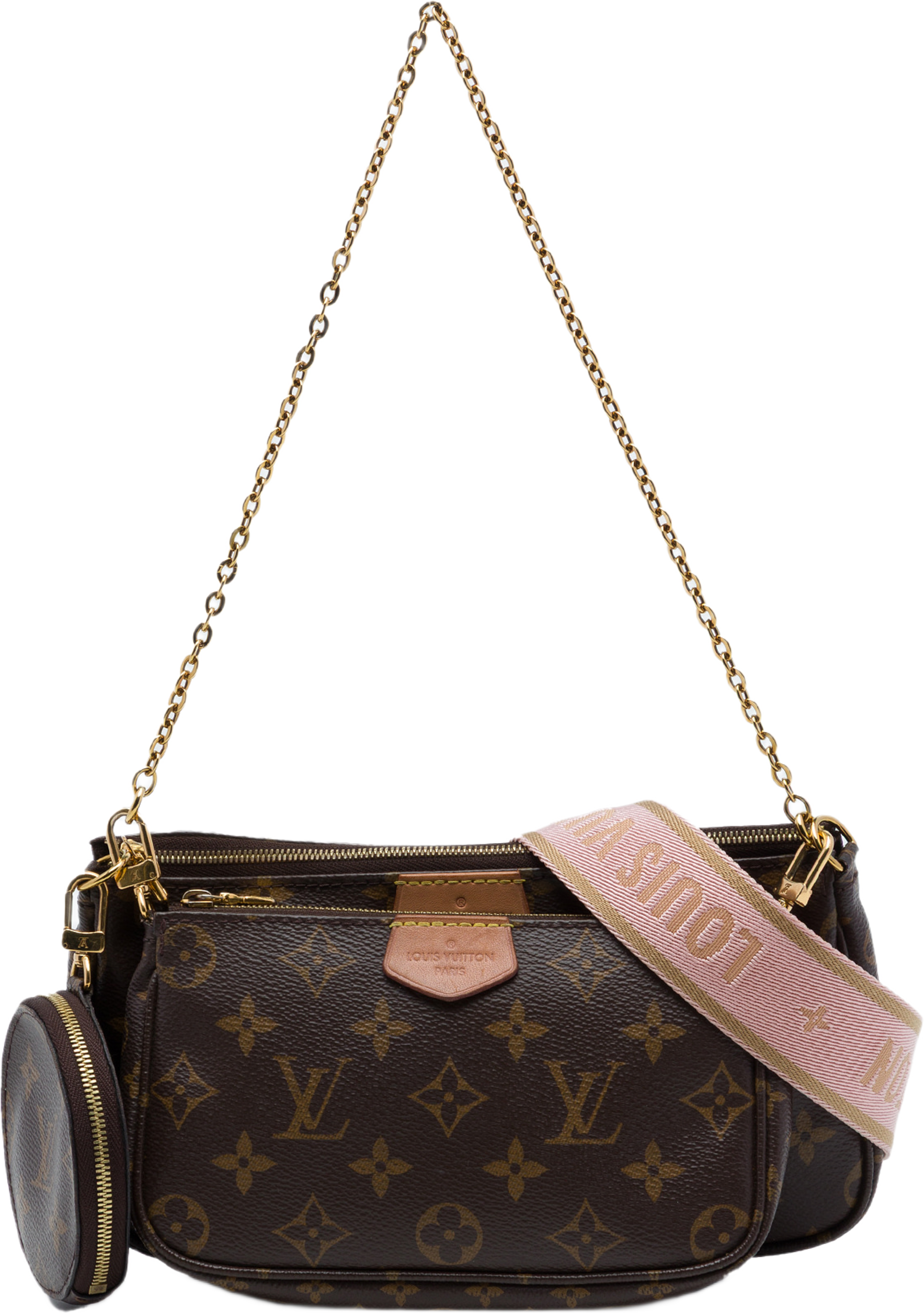 Louis Vuitton Monogram Multi Pochette Accessoires, från Luxclusif, i färgen brun. Klicka för att öppna bilden i stort format