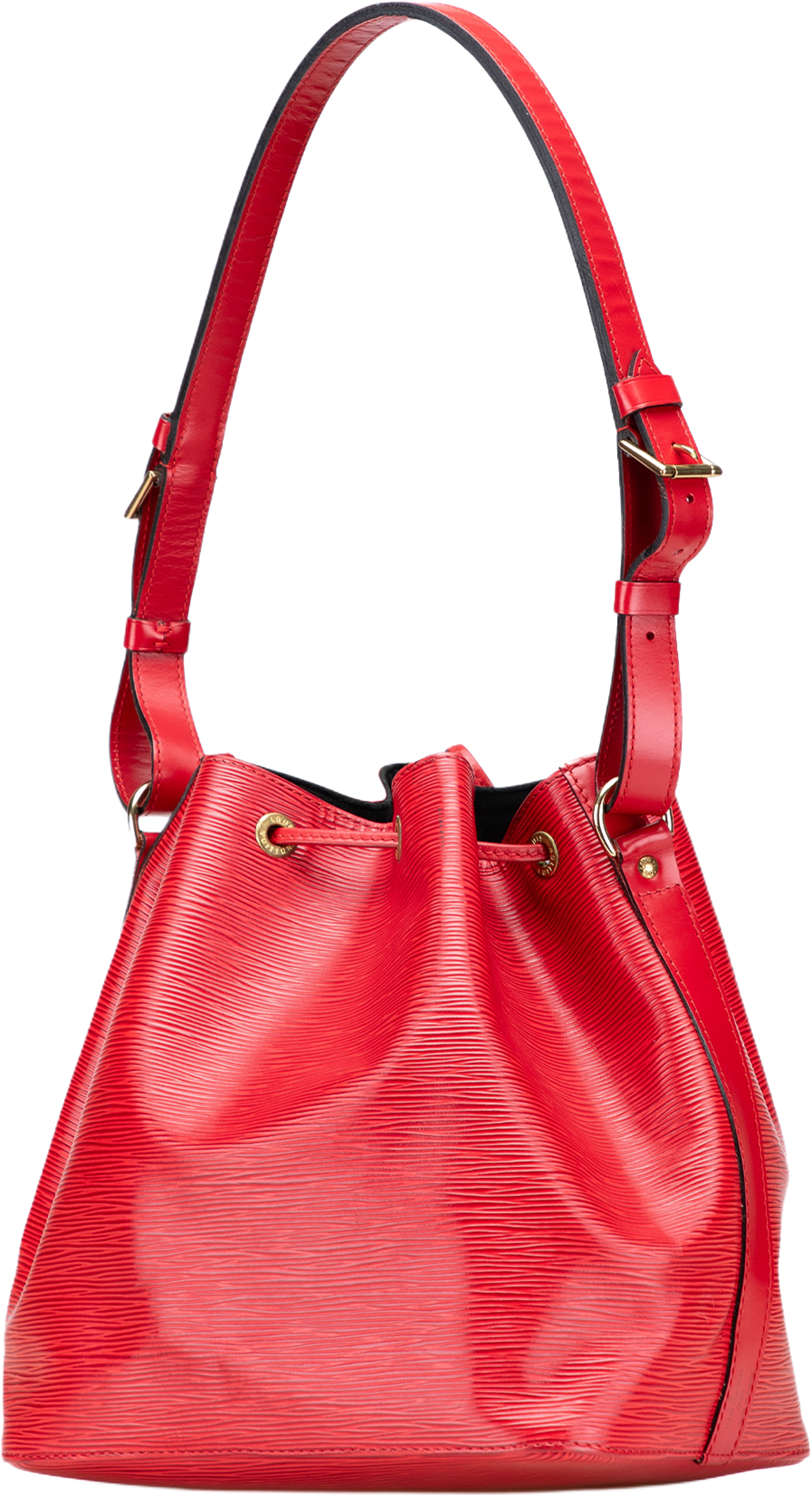 Louis Vuitton Epi Petit Noe, från Luxclusif, i färgen red. Klicka för att öppna bilden i stort format