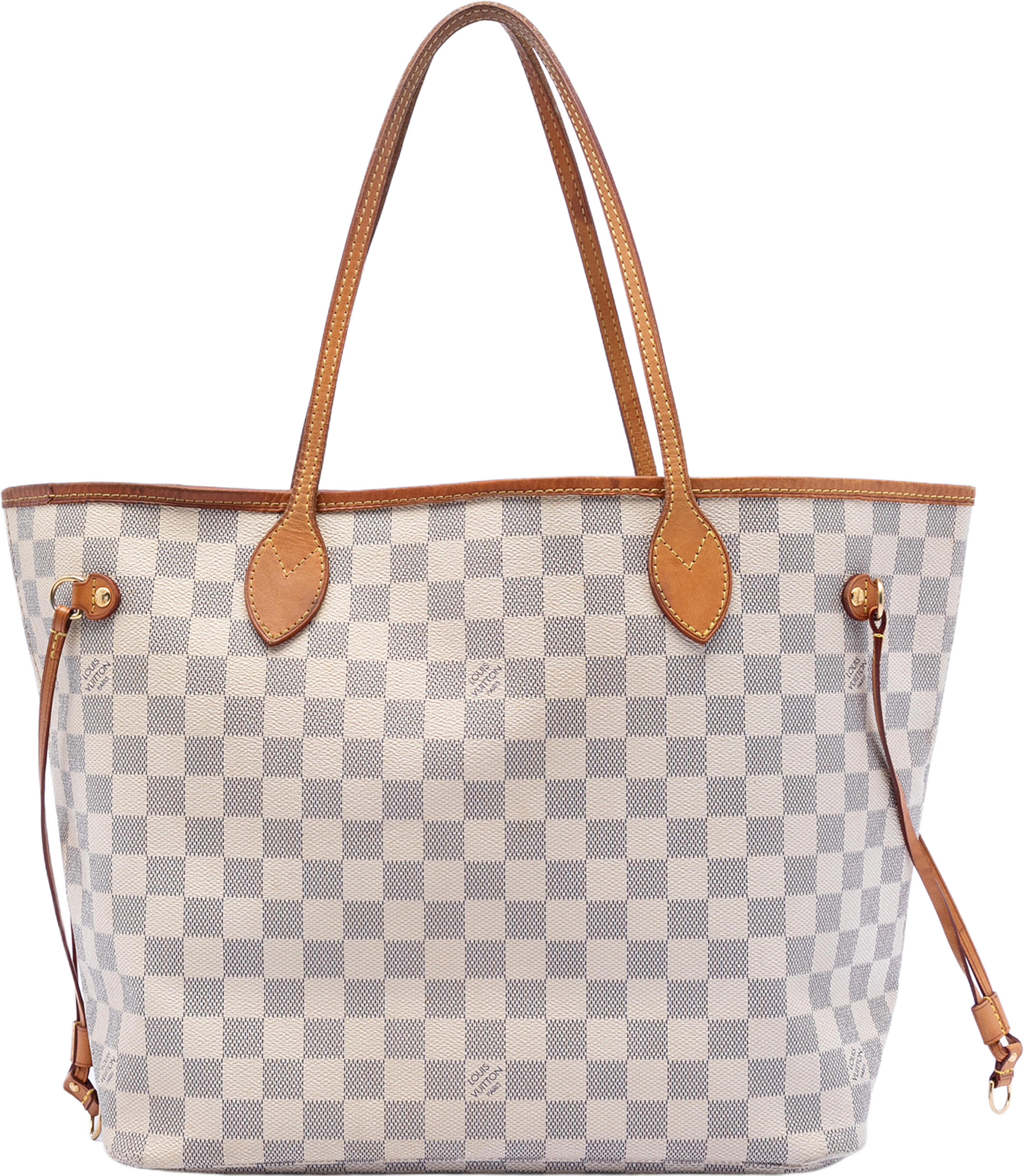 Louis Vuitton Damier Azur Neverfull Mm, från Luxclusif, i färgen white. Klicka för att öppna bilden i stort format