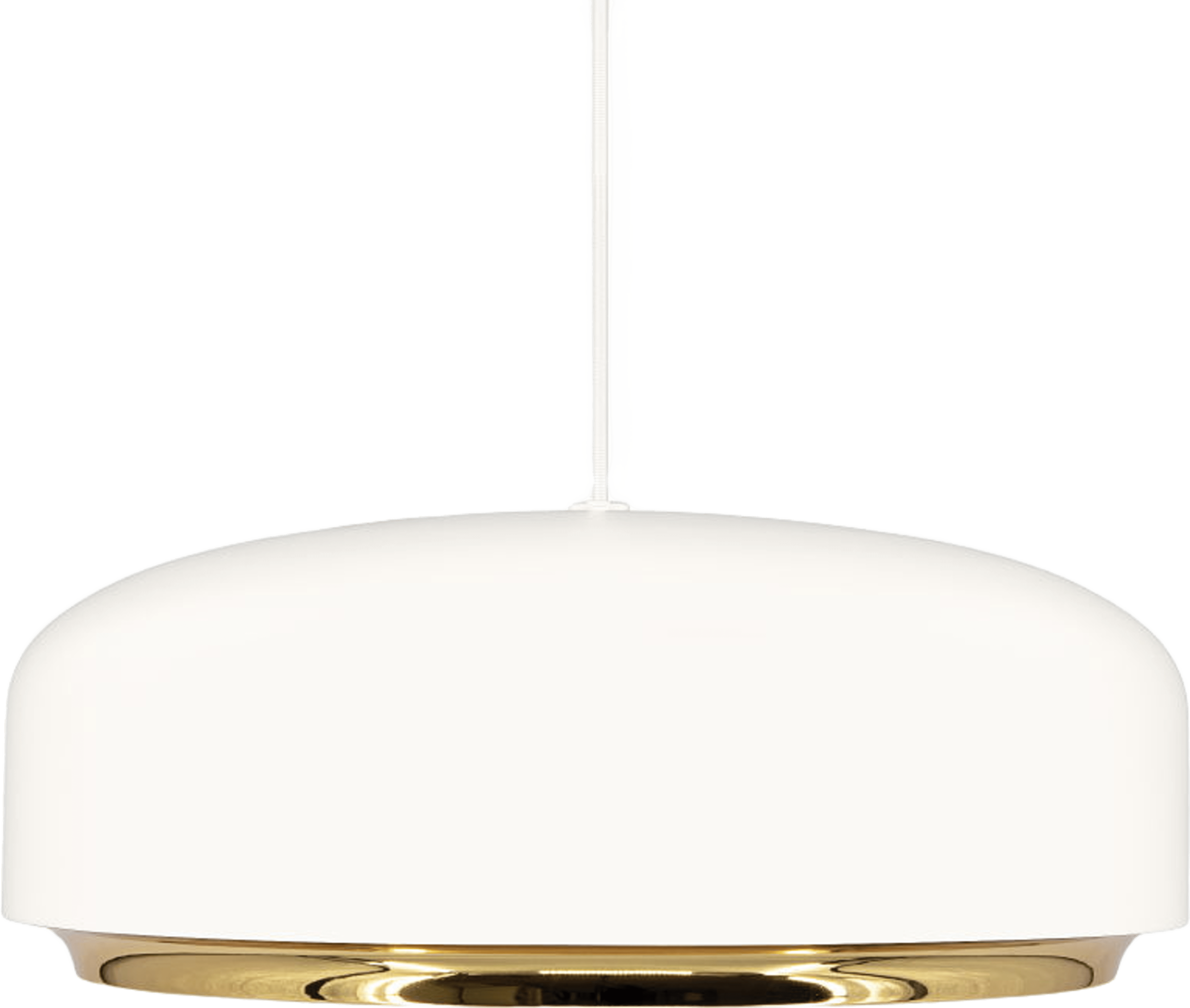 Hazel Taklampa Medium Ø 40 X 16 Cm Vit