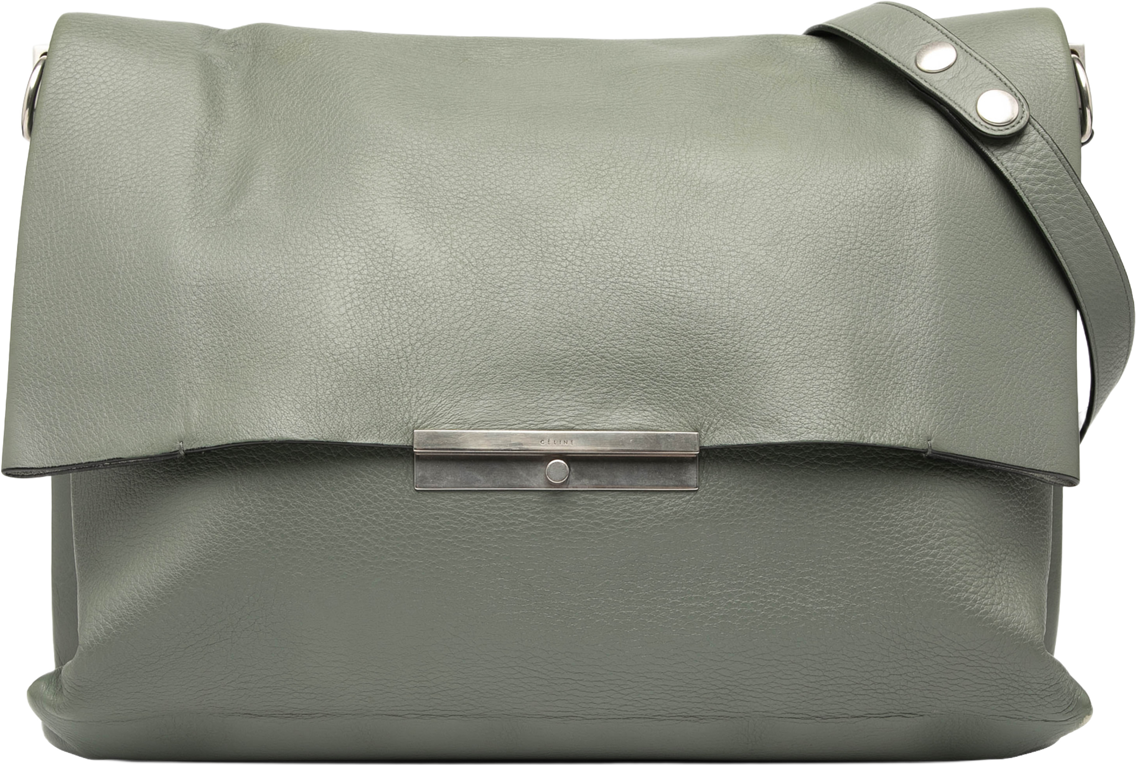 Celine Calfskin Blade Crossbody, från Luxclusif, i färgen gray. Klicka för att öppna bilden i stort format