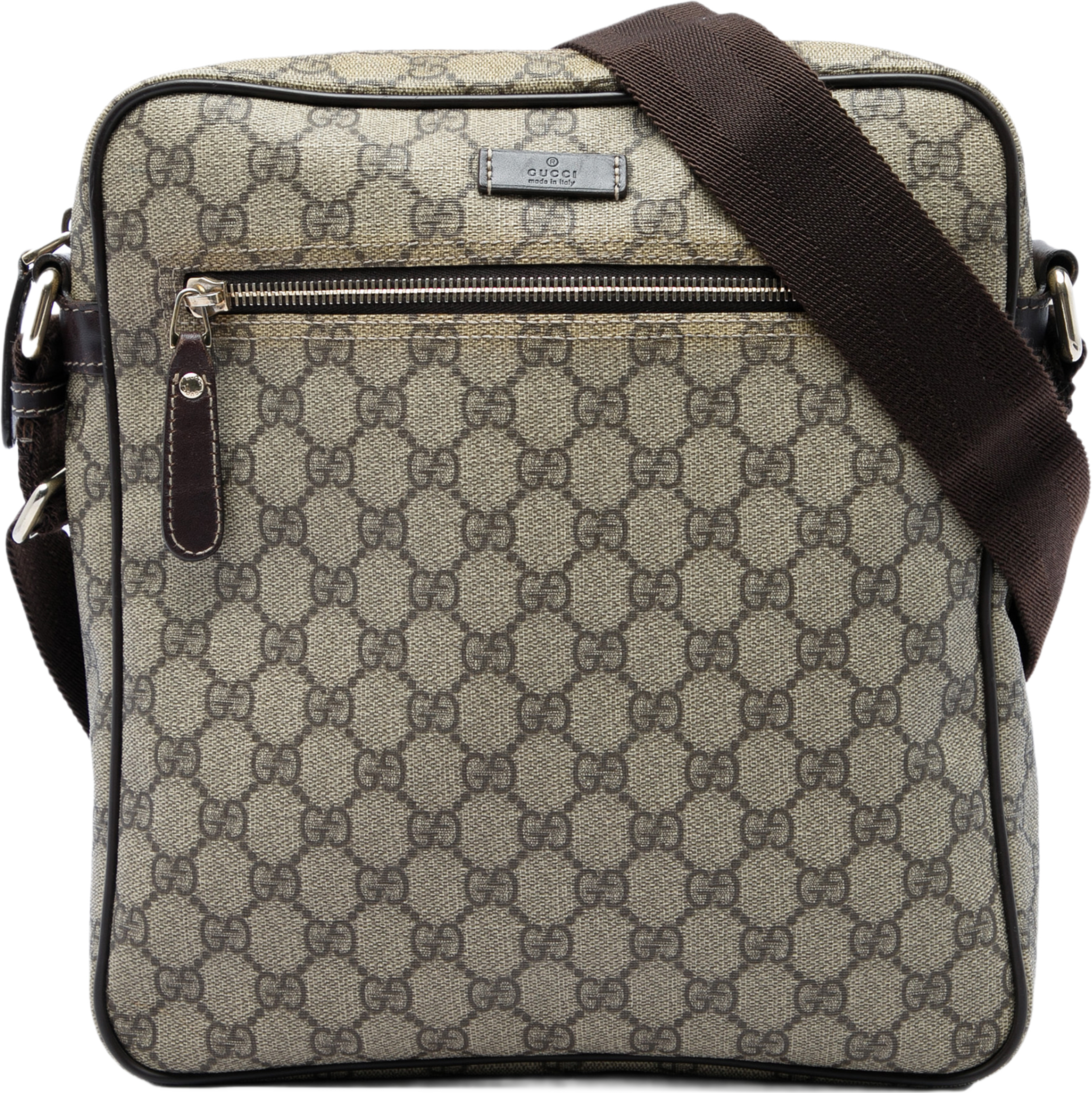 Gucci Gg Supreme Crossbody, från Luxclusif, i färgen beige. Klicka för att öppna bilden i stort format