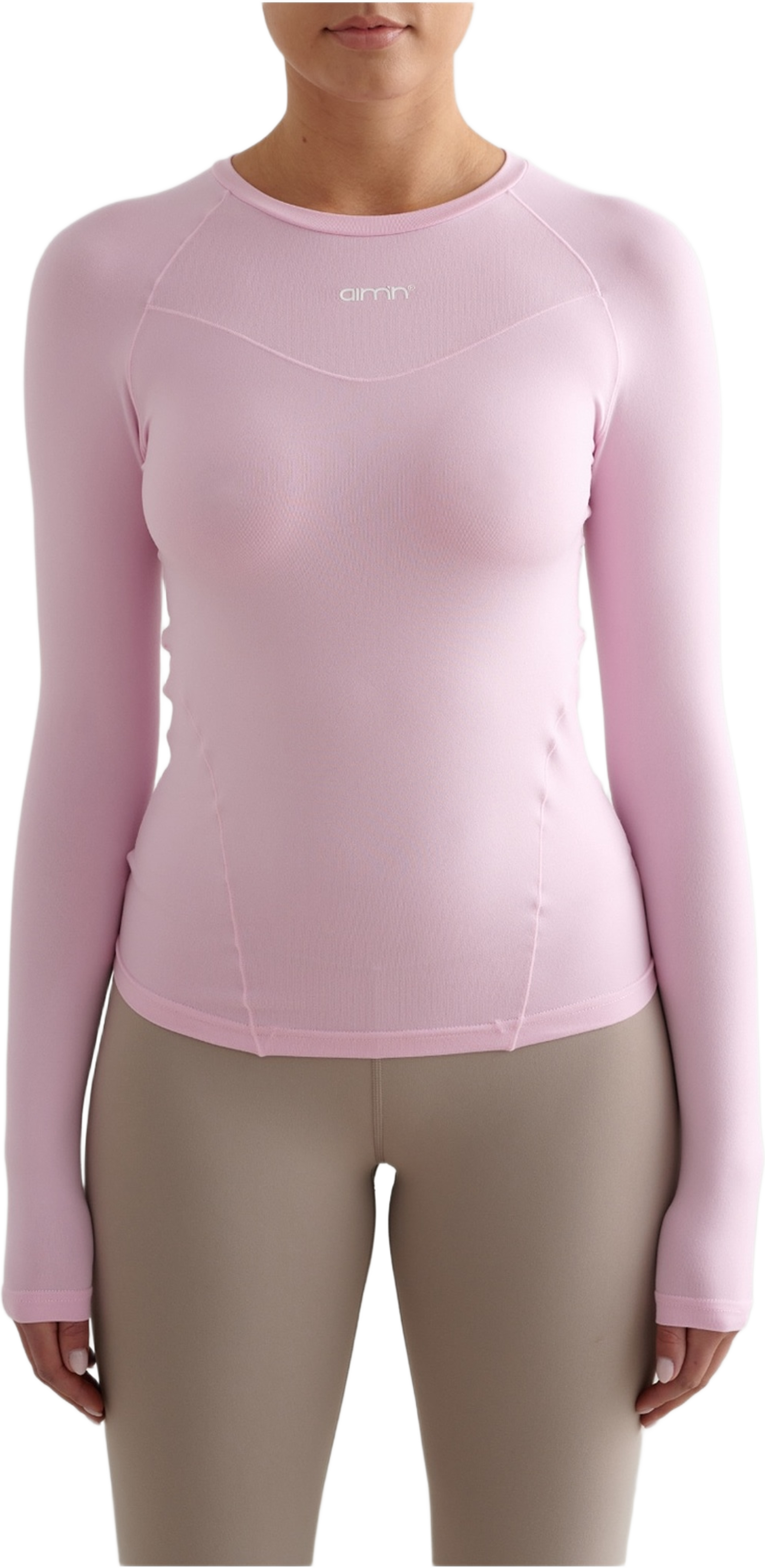 Soft Basic Long Sleeve, från aim'n, i färgen cotton candy. Klicka för att öppna bilden i stort format