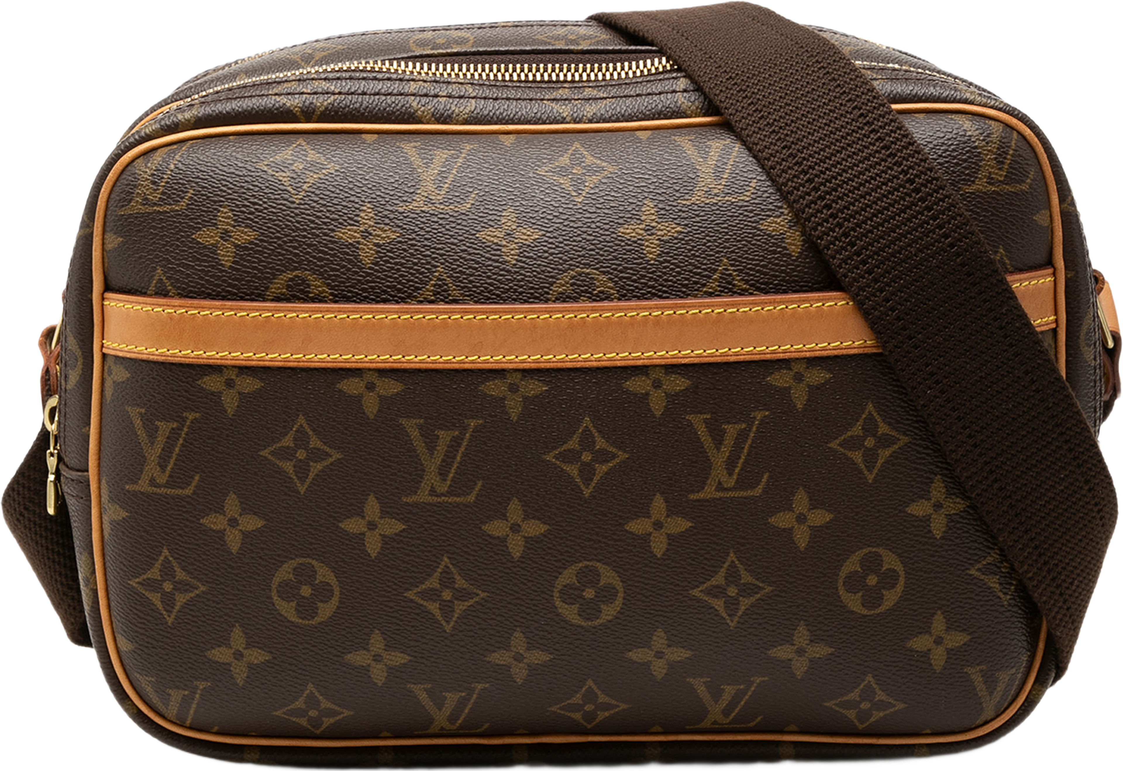 Louis Vuitton Monogram Reporter Pm, från Luxclusif, i färgen brun. Klicka för att öppna bilden i stort format