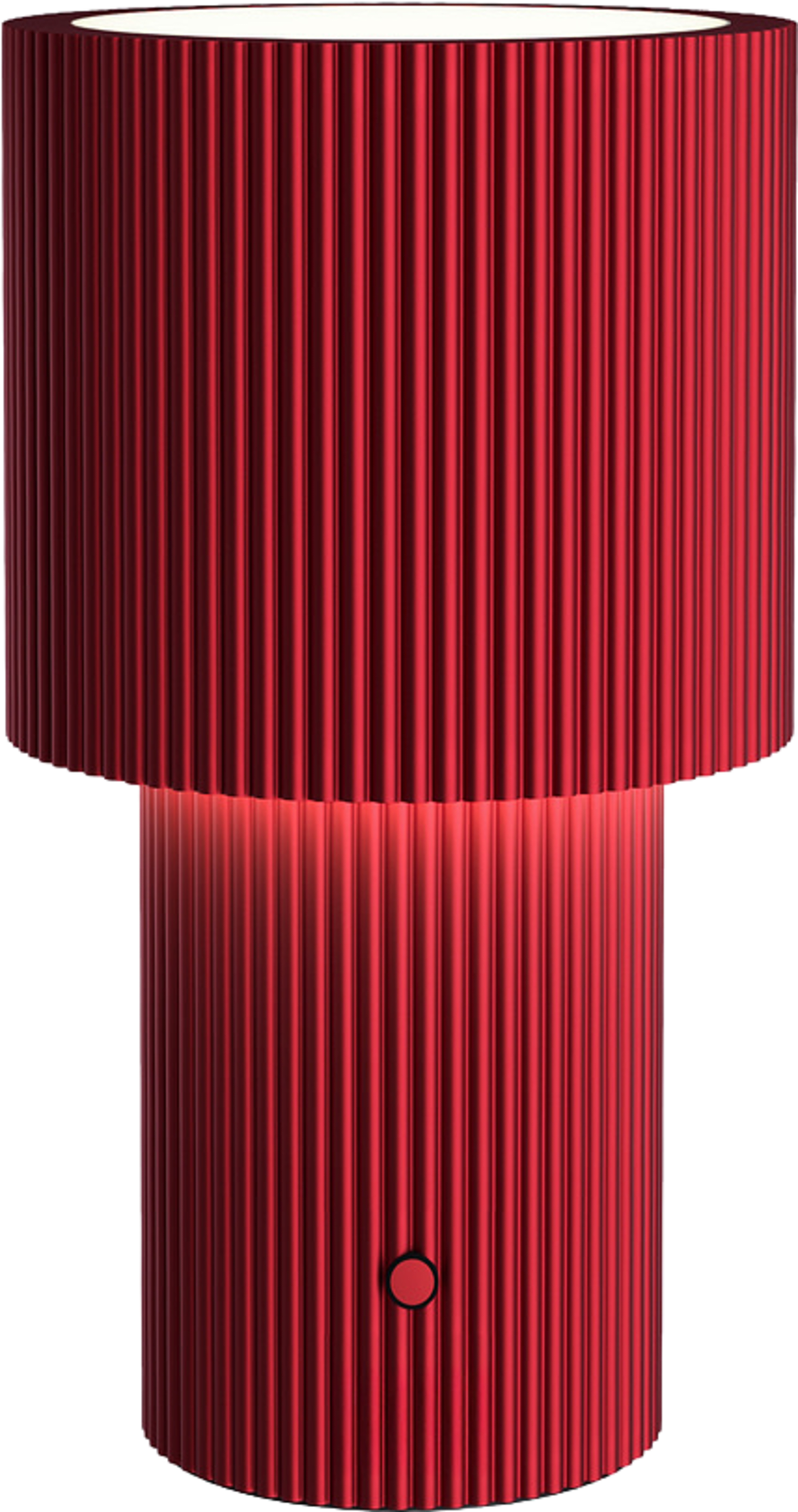 Bordslampa Iluma Portabel, från Herstal, i färgen röd. Klicka för att öppna bilden i stort format
