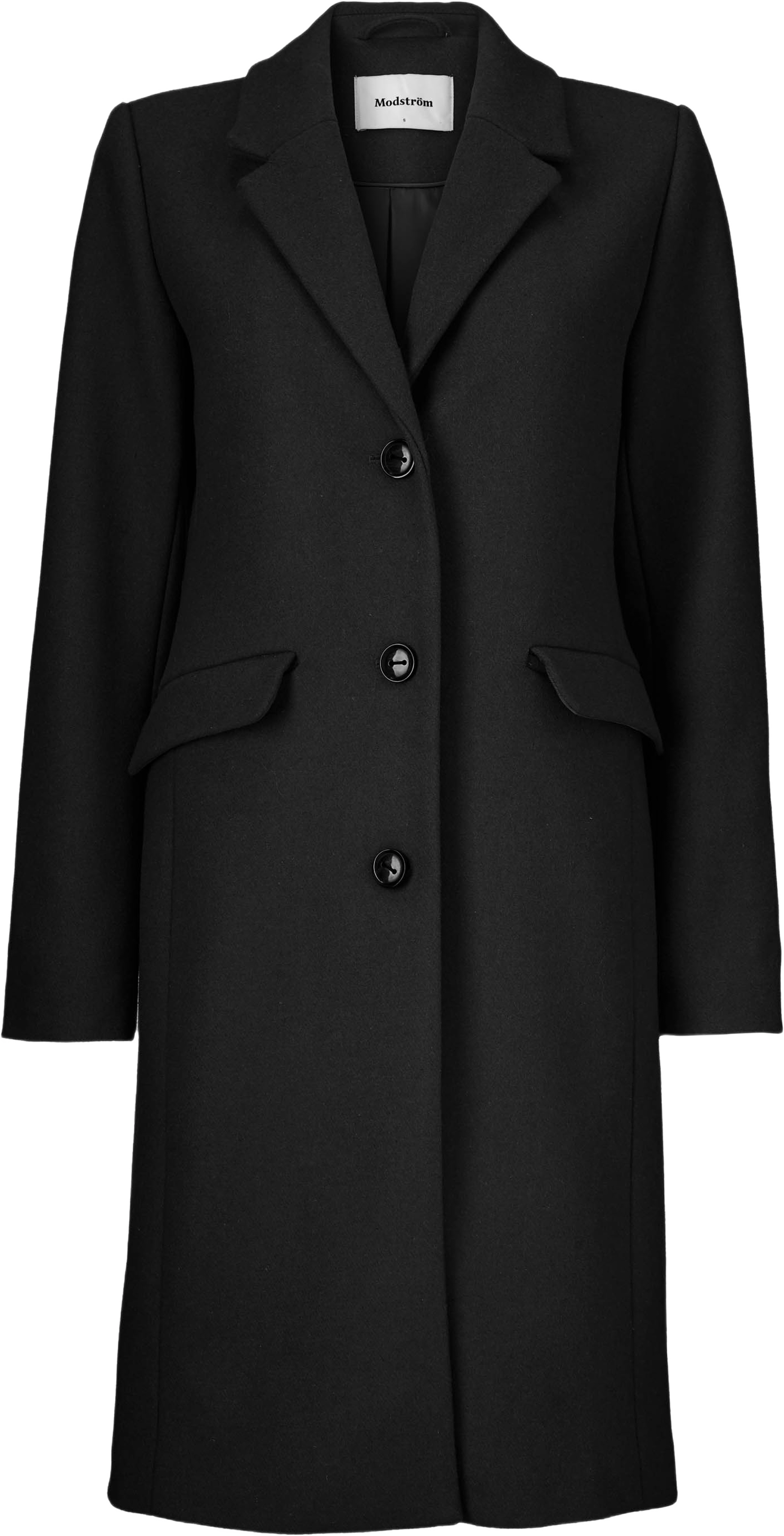 Pamela Coat, från Modström, i färgen black. Klicka för att öppna bilden i stort format