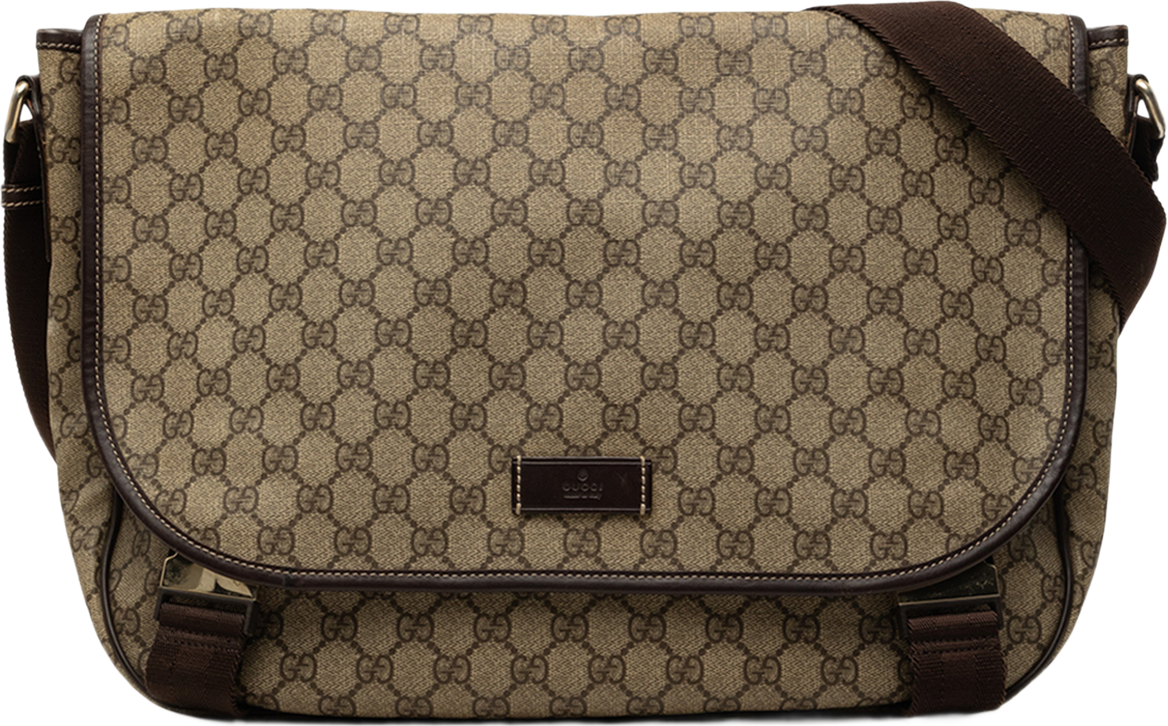 Gucci Gg Supreme Messenger Bag, från Luxclusif, i färgen beige. Klicka för att öppna bilden i stort format